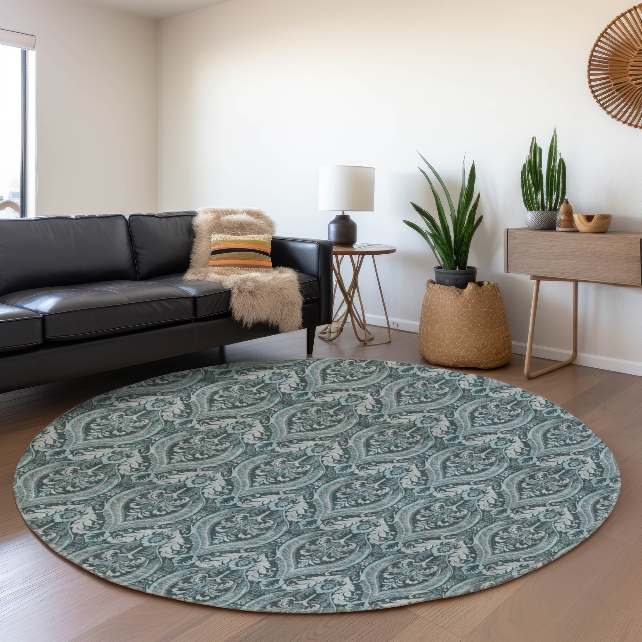 Addison Rugs AMF544TE10X14 Mayfield AMF544TE 10 x 14 (ft) Loomed Polyester Teal Rectangular Indoor Geometric Machine washable Area rug