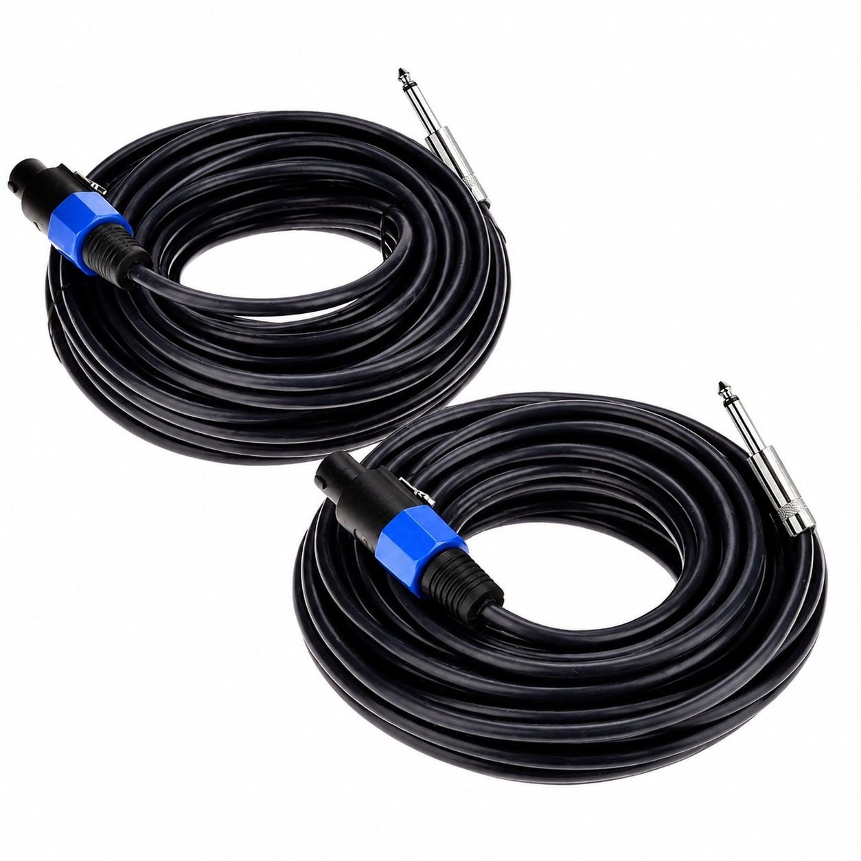 Aoibox  2 Pack 25 ft 12 Gauge Professional Audio Speaker Connection Cable with Twist Lock Connector for DJ and PA Systems