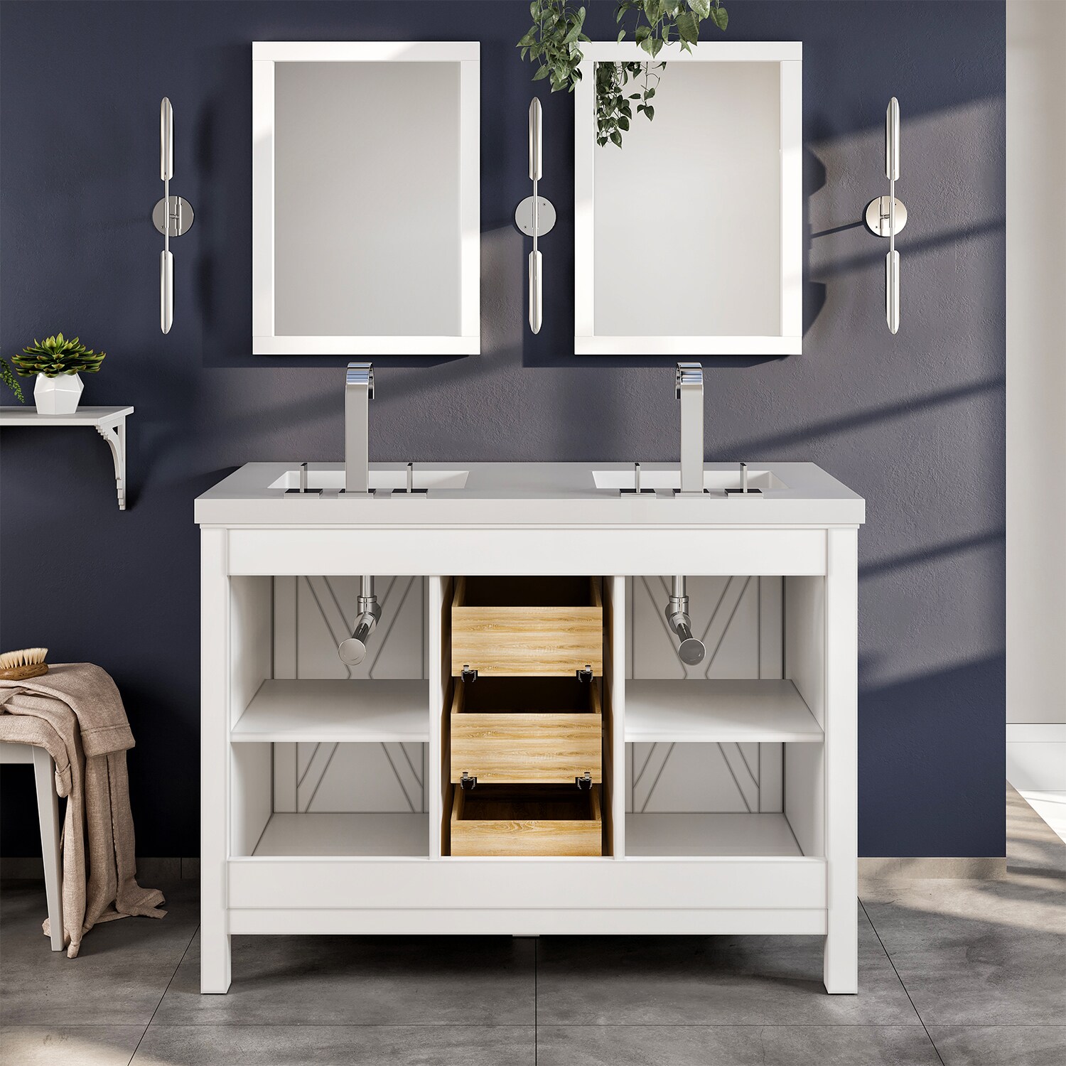 Eviva EVVN529-48WHW-DS Bath-Vanity-Combo - View #7