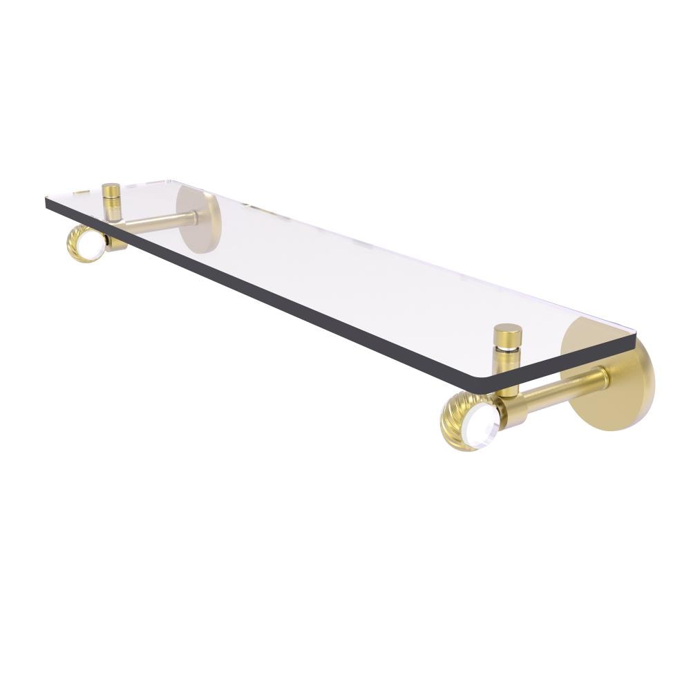Allied Brass CV-1T-22-SBR Clearview Satin Brass Wall mount Bathroom Shelf ( 22-in x 3.3-in x 5-in )