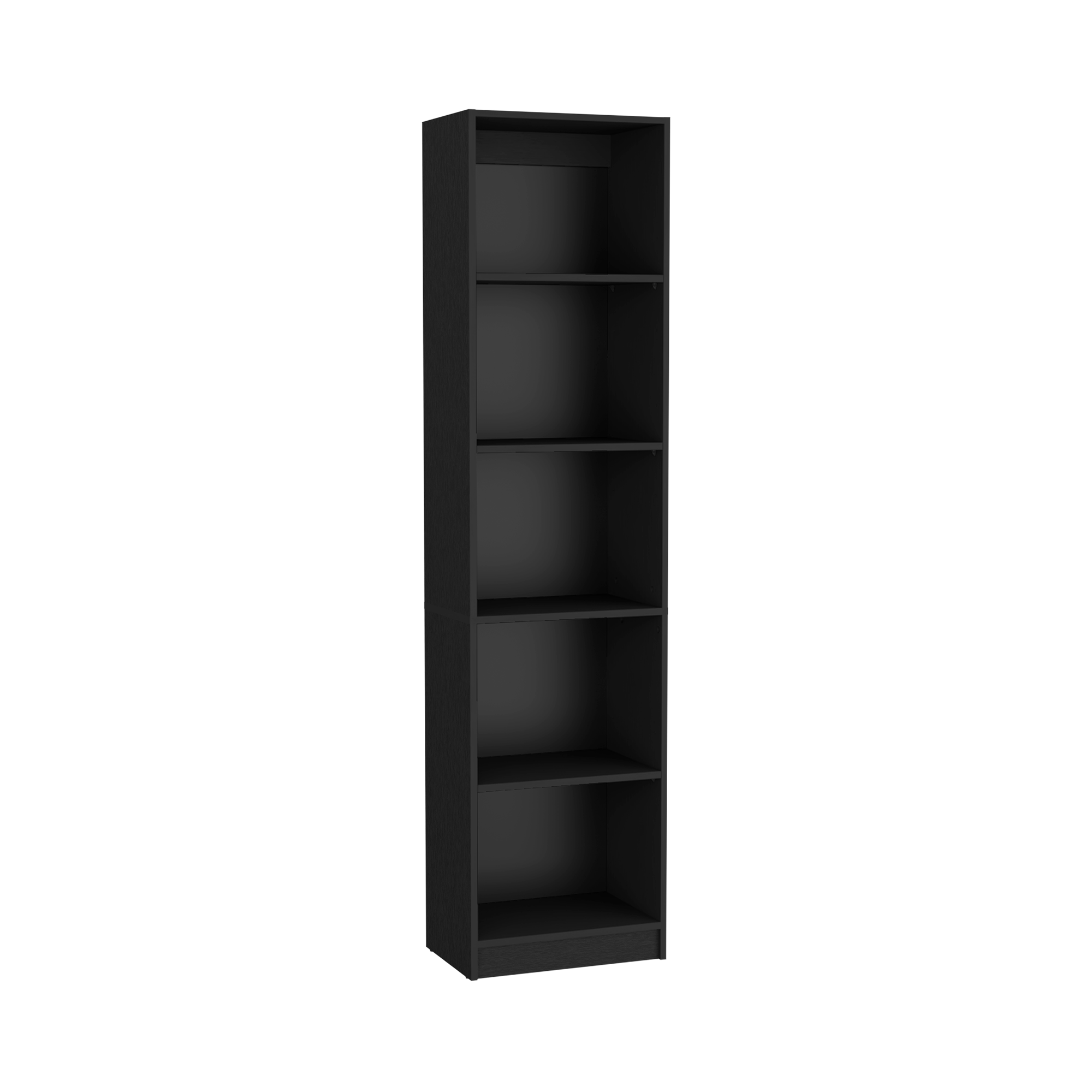 GZMR Bookcase 5-Shelves Benzoni, Office, Black Particleboard 5-Shelf ...