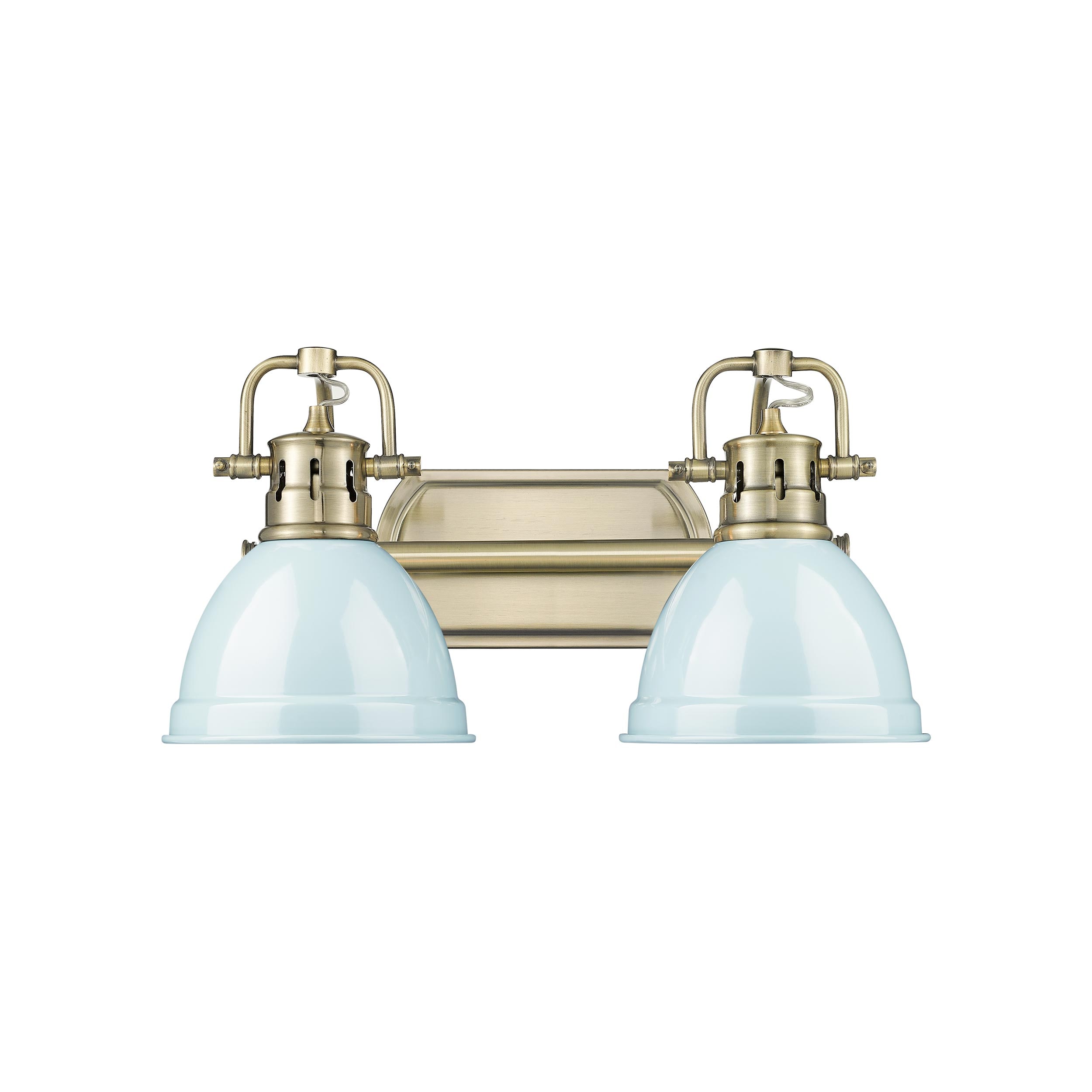 Golden Lighting 3602-BA2 AB-SF Duncan 8.25-in 2 -Light Gold Transitional Vanity light