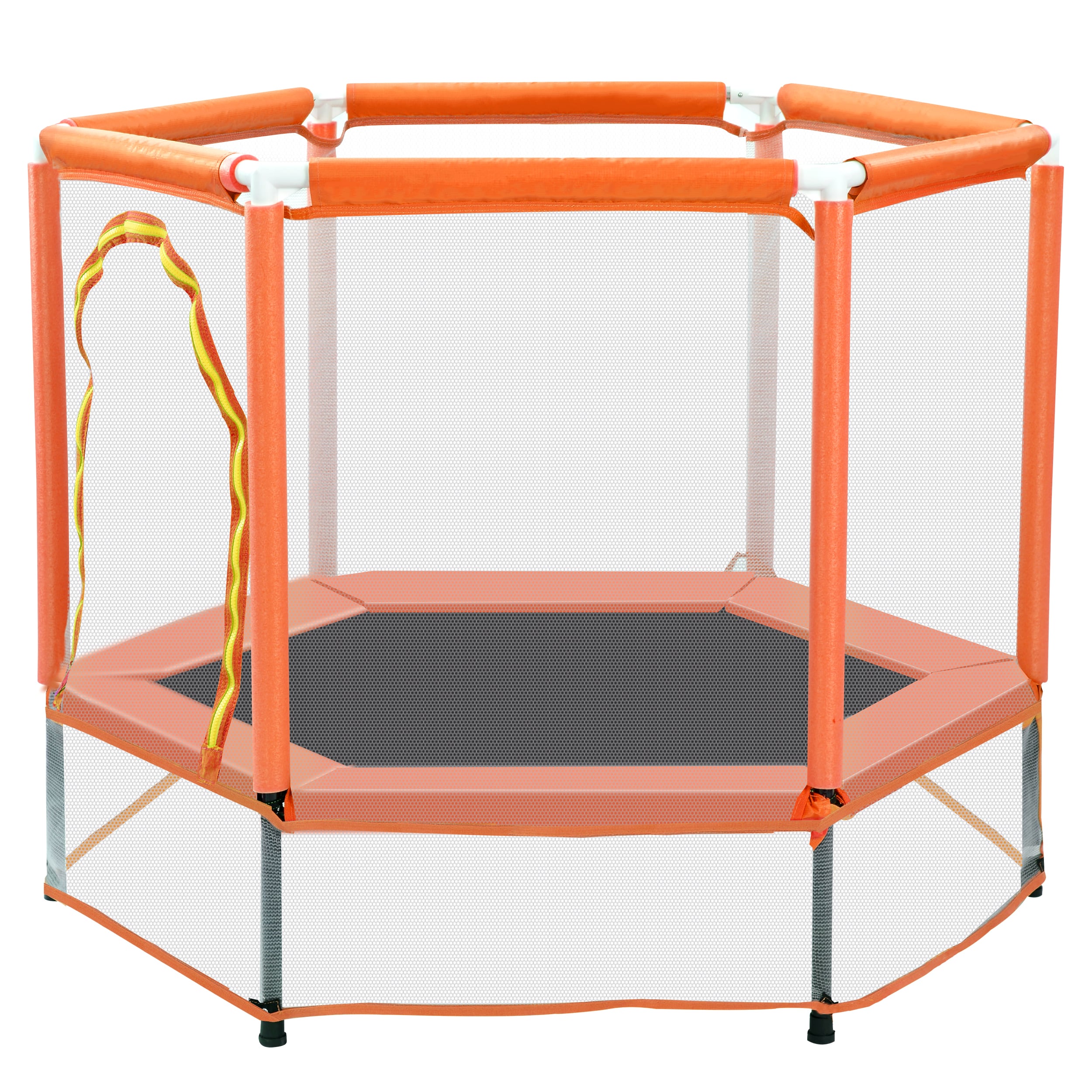 Runesay AB17 Trampolines 4.6-ft Round Kids in Orange