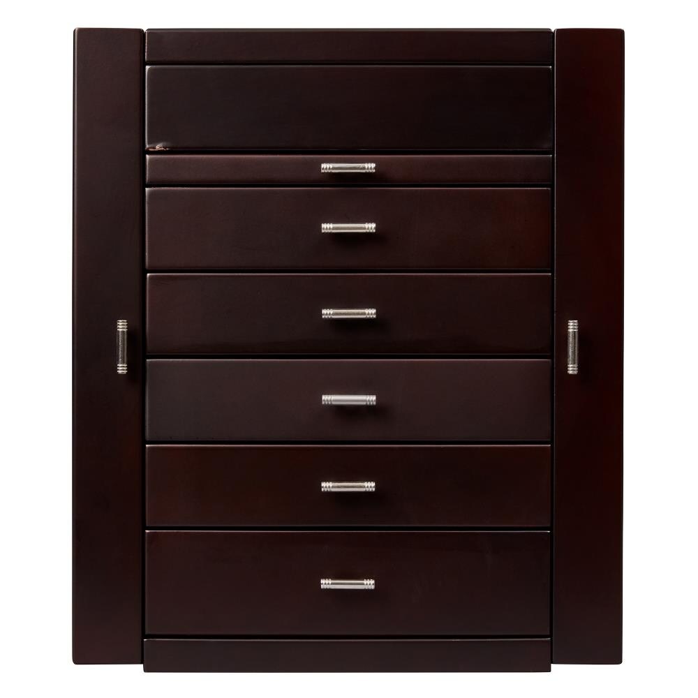 Mele & Co. 00879F13 Geneva Upright Wooden Jewelry Box in Java Finish