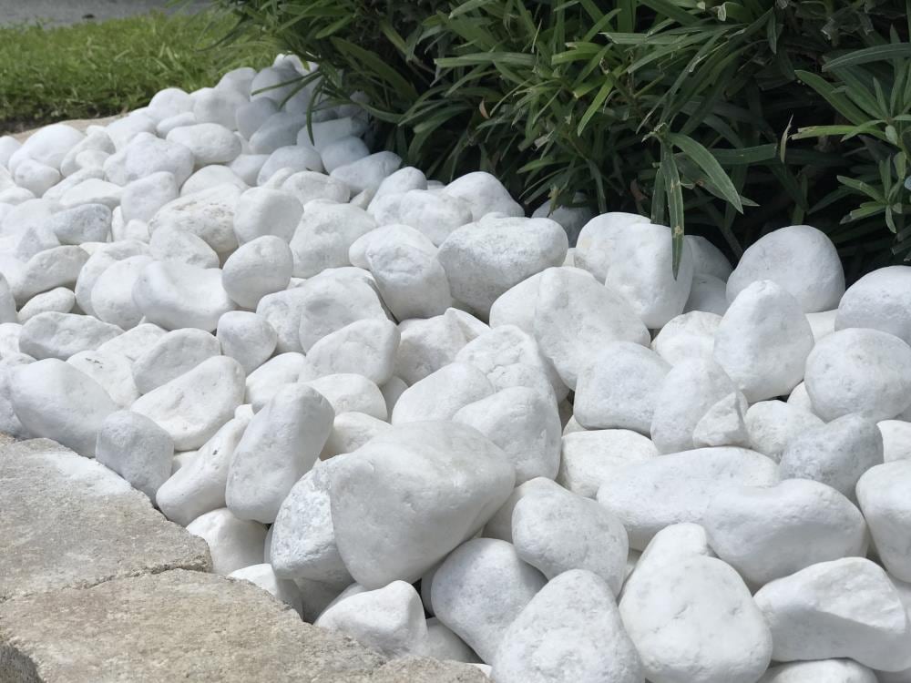 Rain Forest 30-lb White Pebbles in the Landscaping Rock department ...