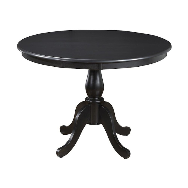 Ina Cottage Fairview Antique Black, Vintage Round Pedestal Table
