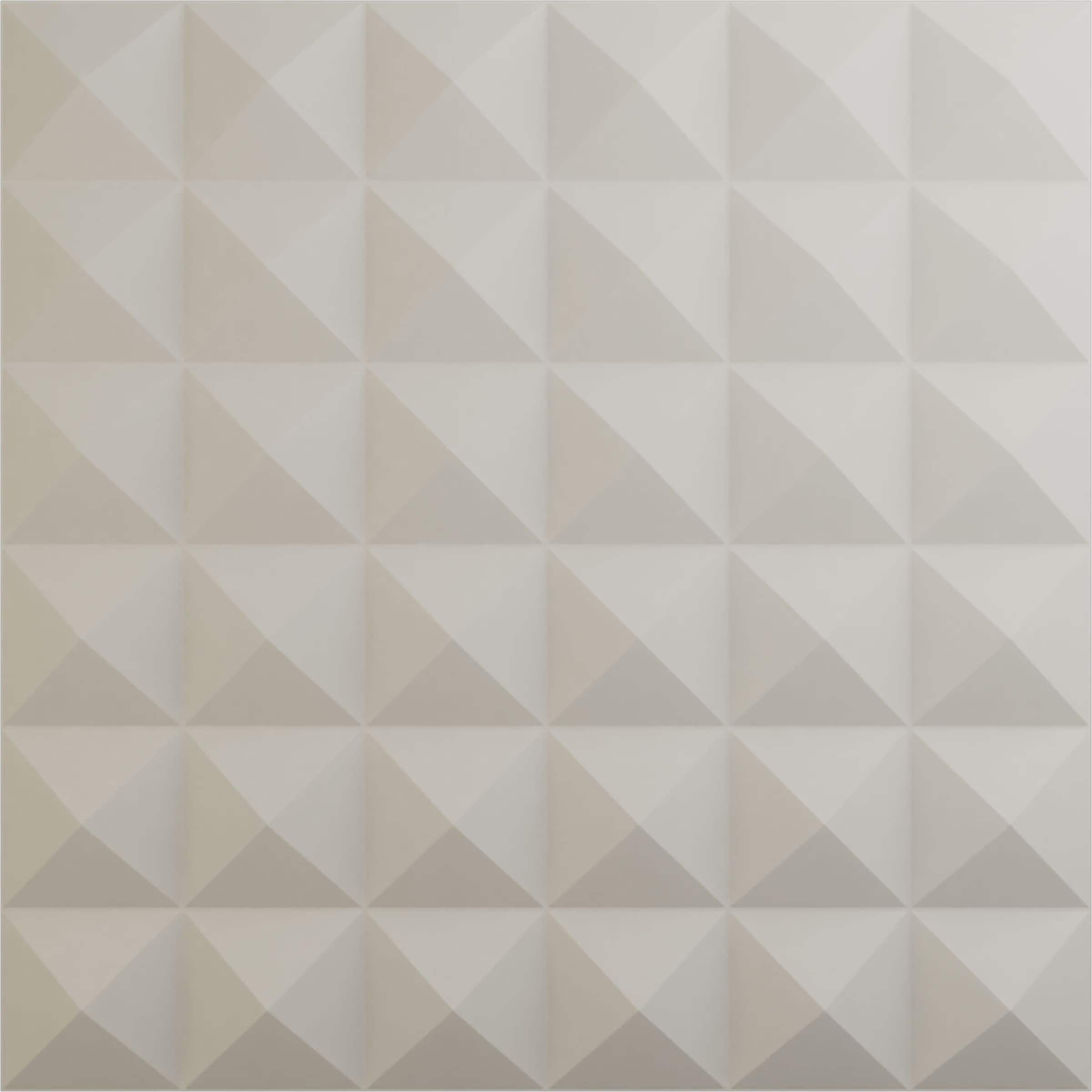 Ekena Millwork WP20X20DAGBW 19-5/8-in x 19-5/8-in Embossed Paintable/Stainable Off-white PVC Geometric Wall Panel ( 2.67-sq ft )