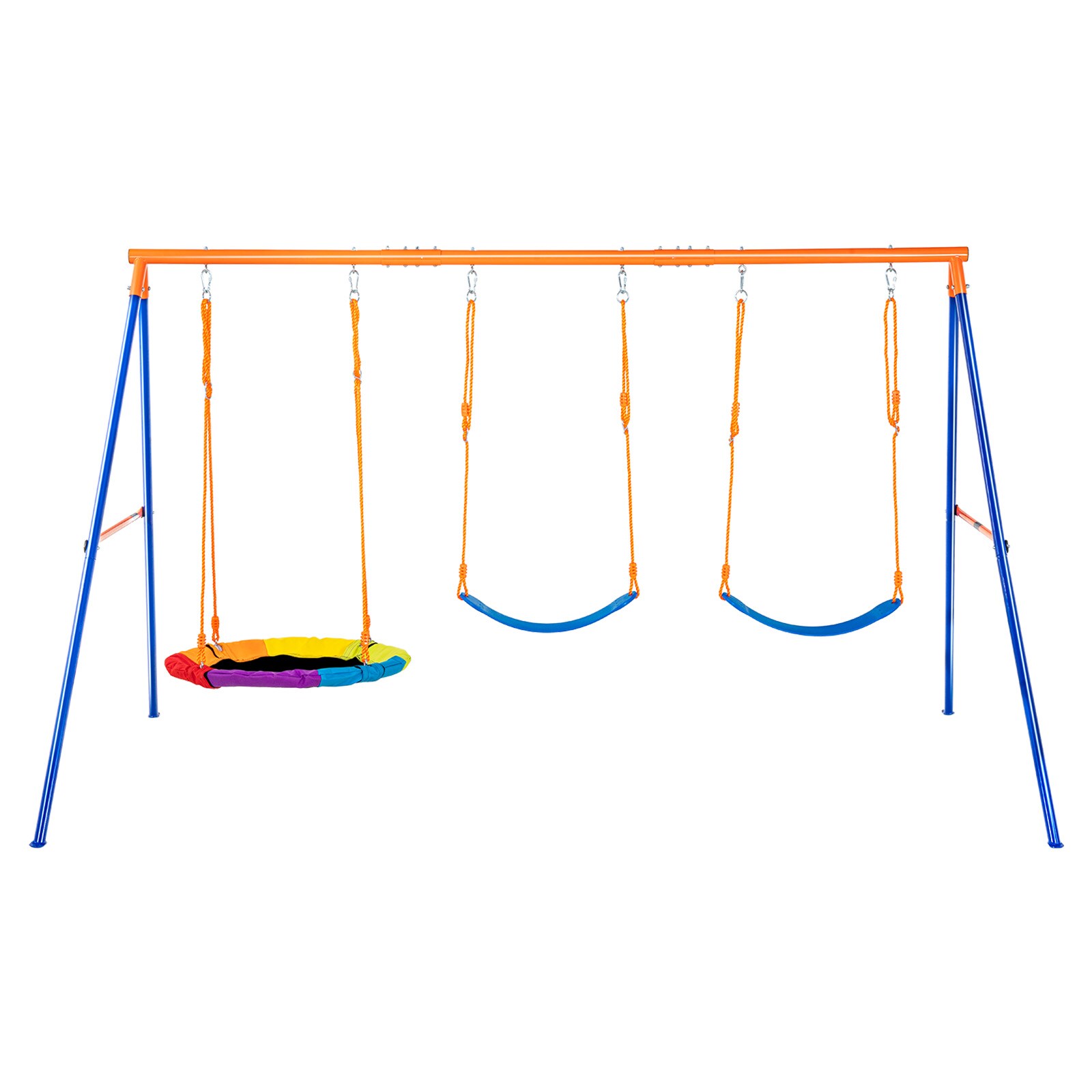 SVOPES SVOPESAXQQTZ307623V0 1 Saucer 2 Belt Swing Seats Three Seats Plastic and Metal Belt Swing