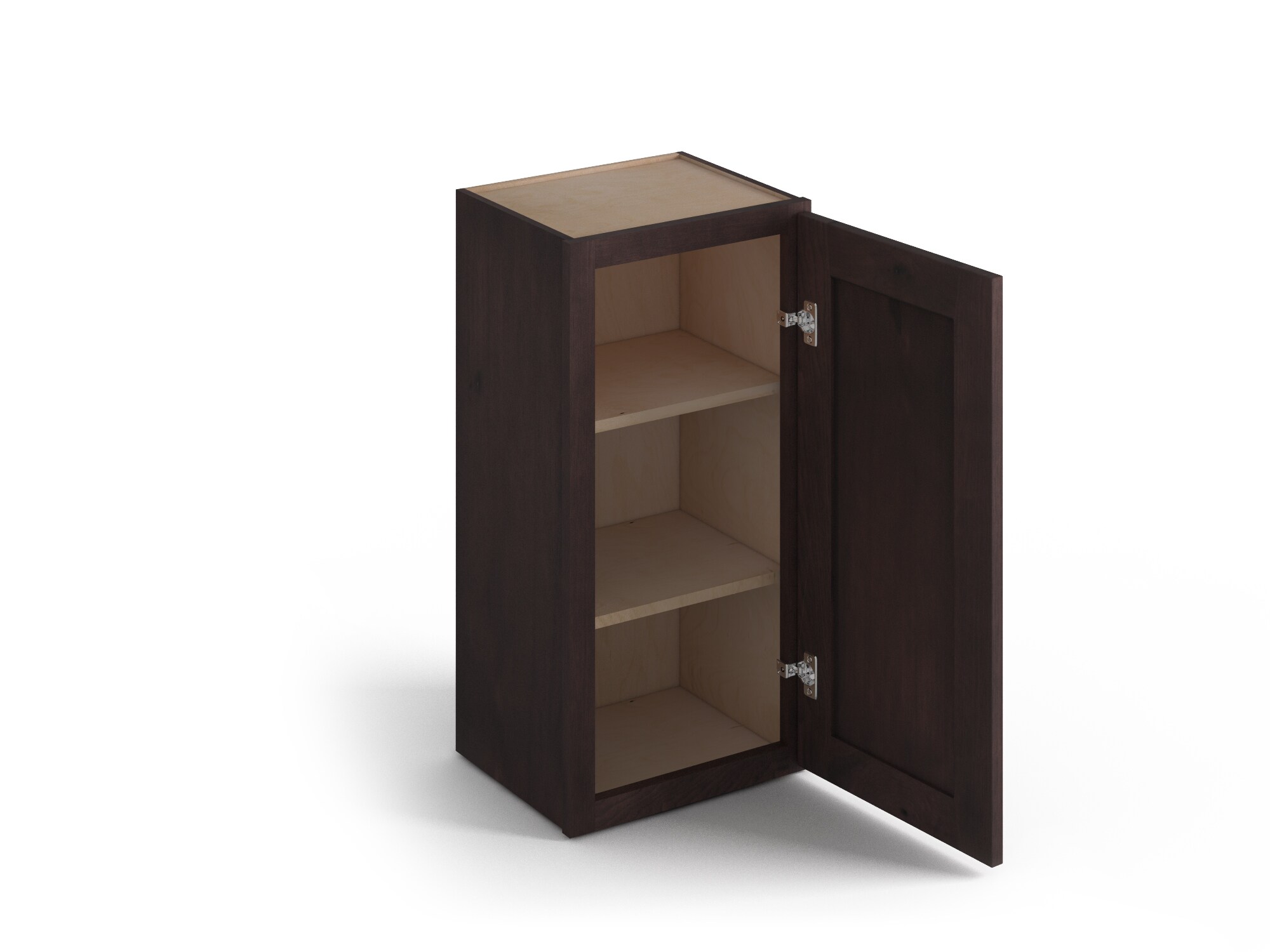 Valleywood Cabinetry 18-in W x 30-in H x 12-in D Rustic Hickory Wall Ready To Assemble Plywood Cabinet (Flat Panel Shaker Door Style)