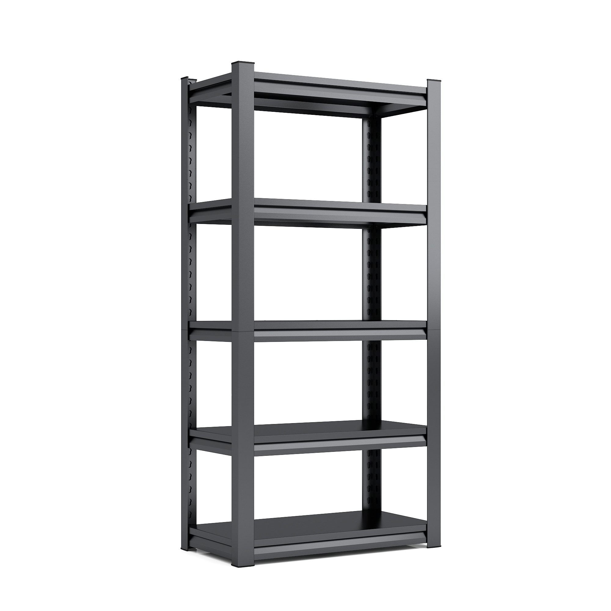 Vorene 63 H 5 Tier Heavy Duty Metal Storage Shelving Unit 2000 LBS Capacity Adjustable Garage Shelves Industrial Utility Rack Organizer Black 31.5 W x 15.7 D x 63 H