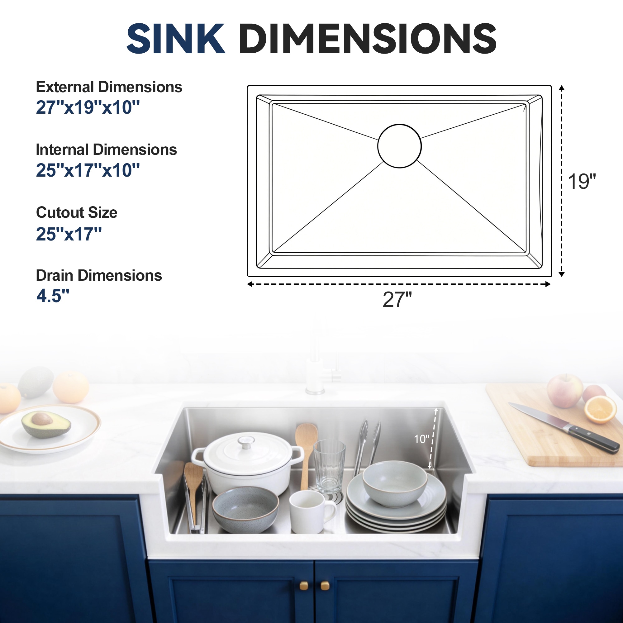 Trivework AQKS03-BR-271908-DZ Kitchen-Sinks - View #3