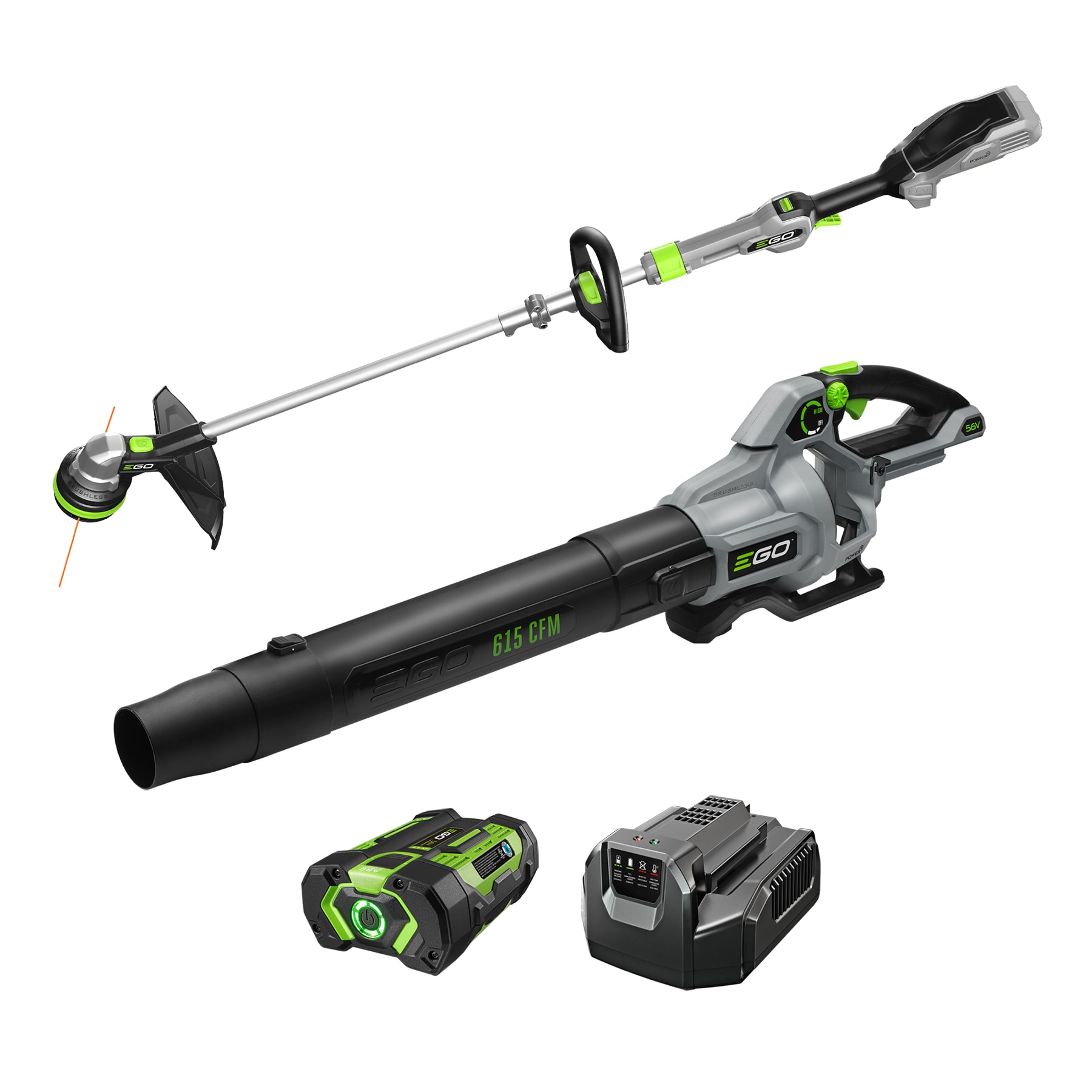 EGO POWER+ 56-volt Cordless Battery String Trimmer and Leaf Blower and Combo Kit 2.5 Ah (Battery Included) (Charger Included)