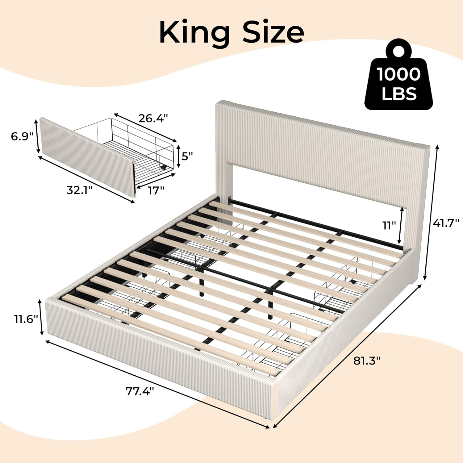 Qeetex LHF-BED-PHO-33T6BLXC beds - View #2