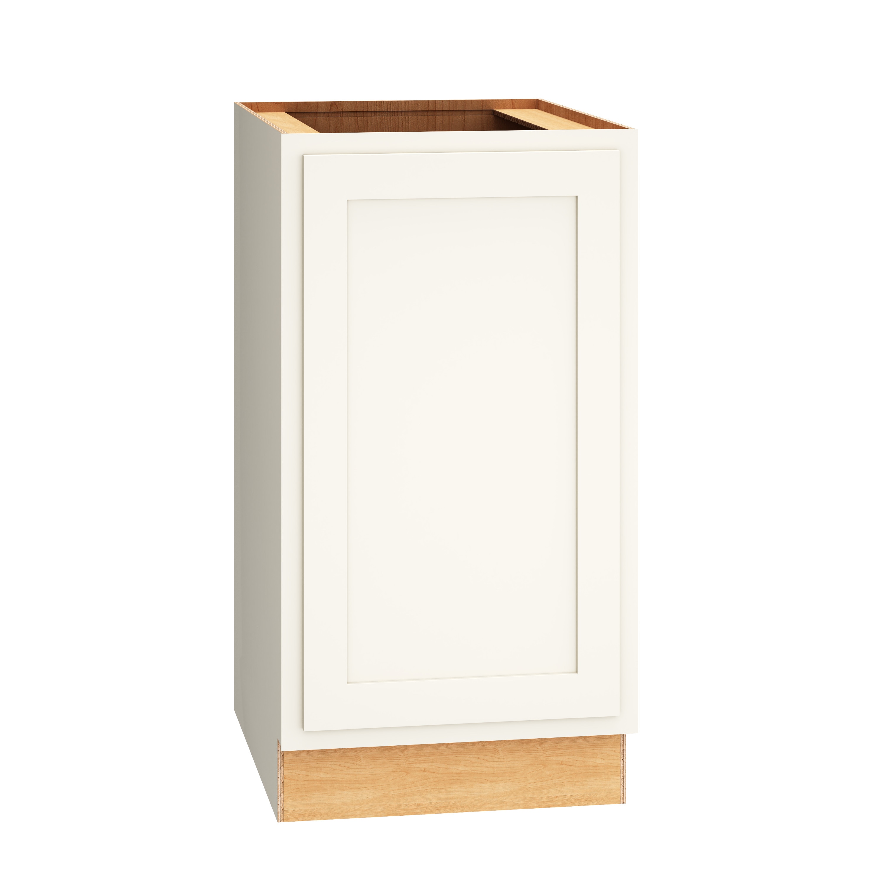Diamond Express 321 B18FHR Jamestown 18-in W x 34.5-in H x 24-in D White Partial Overlay Base Fully assembled Plywood Cabinet (Recessed Panel Shaker)