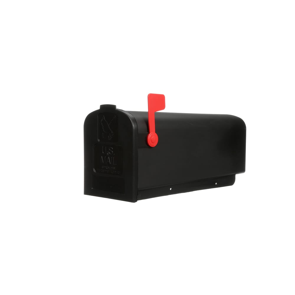 Architectural Mailboxes Post Mount Black Plastic Standard Mailbox In ...