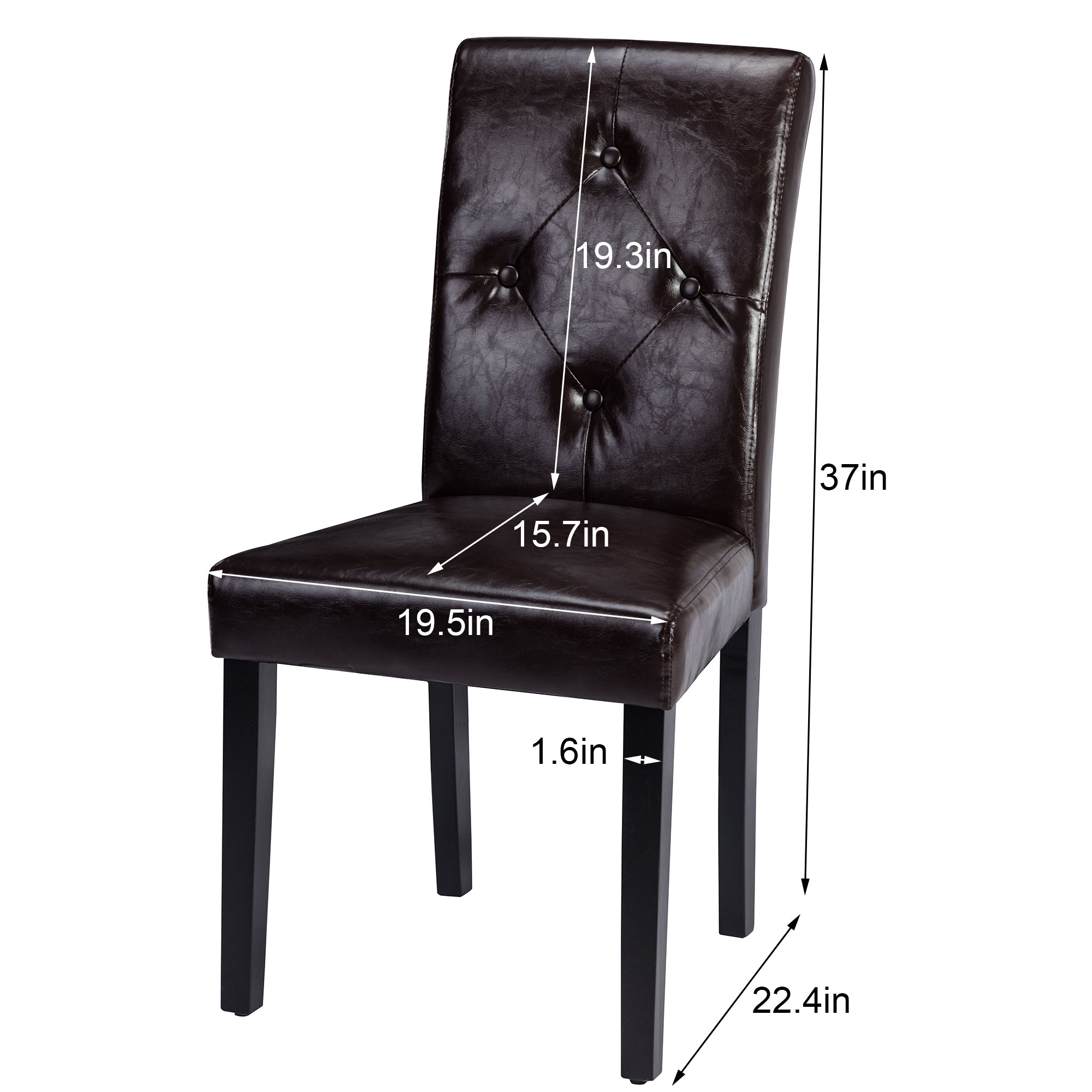 Vecelo LOE-DC01-CFE-2P Dining-Chairs - View #3