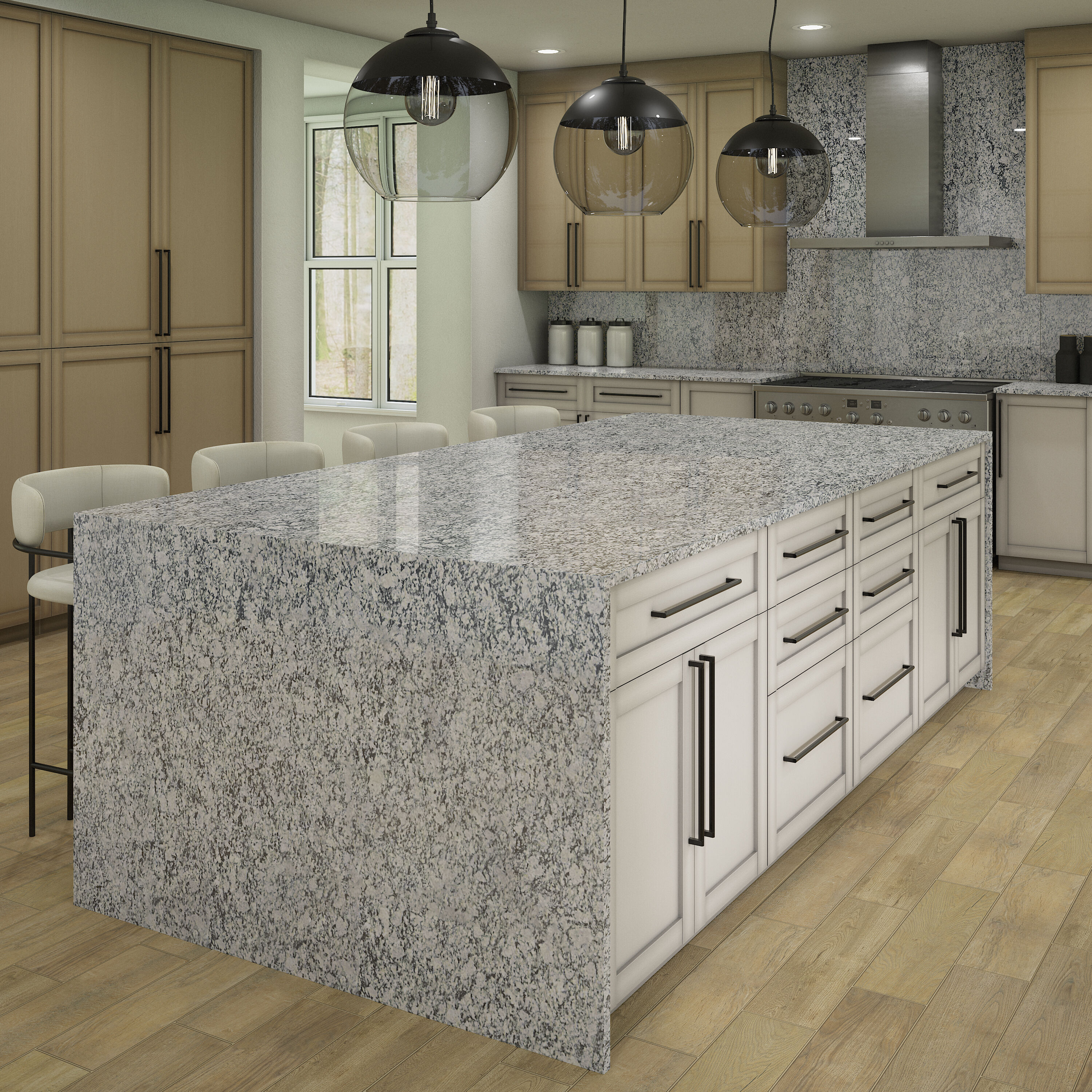 allen + roth Graphite Ripples Granite Gray Kitchen Countertop SAMPLE (3 ...