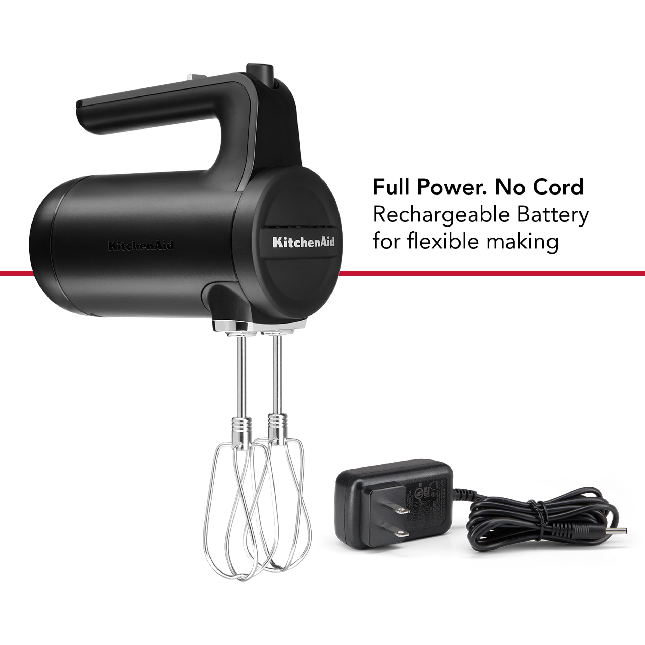 KitchenAid 7-Speed Black Matte Hand Mixer in the Hand Mixers department at