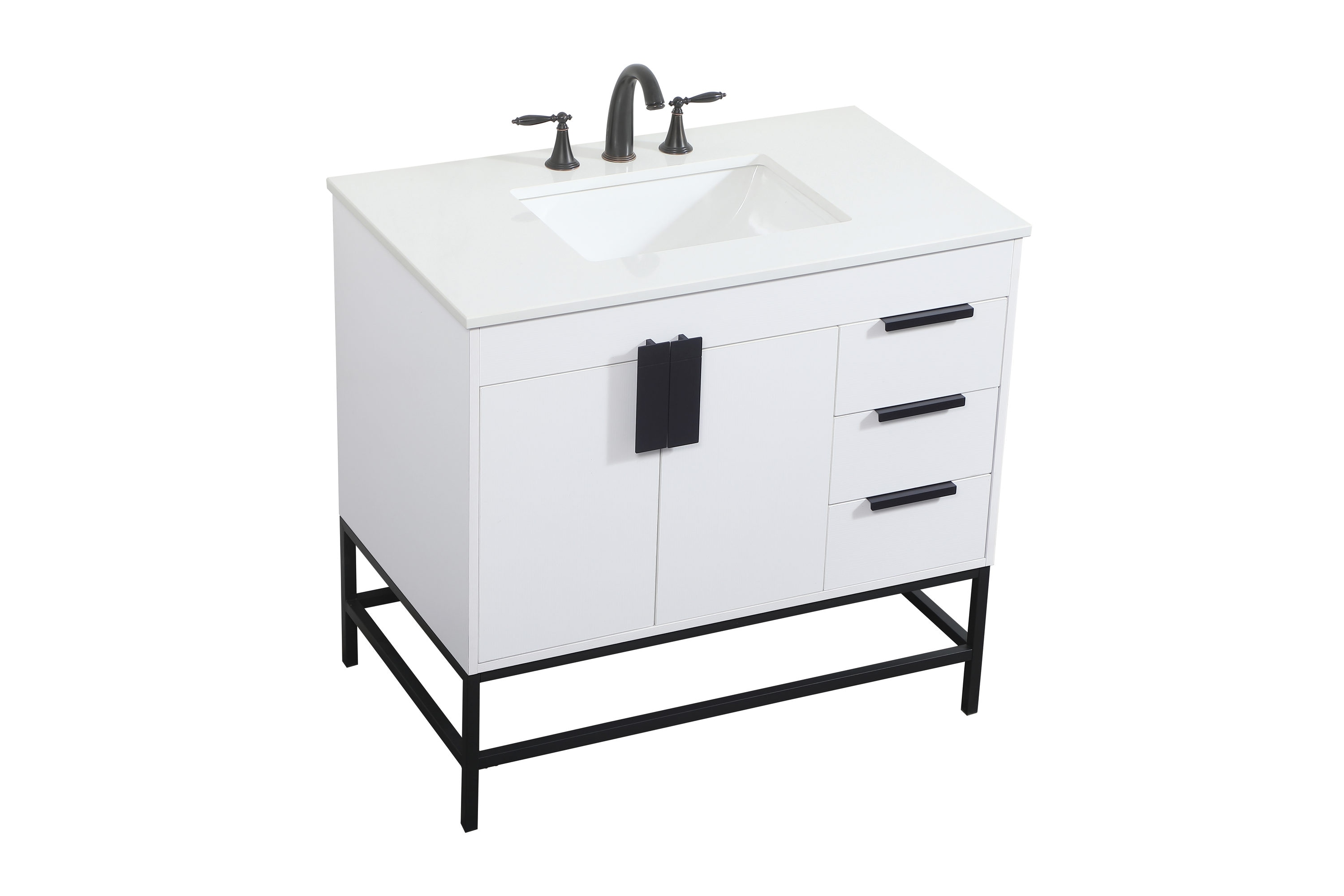Elegant Decor HF146508MWH Bath-Vanity-Combo - View #9