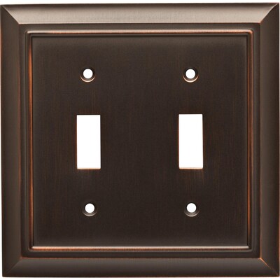 Brainerd Architectural 2 Gang Standard Toggle Wall Plate Bronze Matte In The Plates Department At Com - Elumina Wall Plate Aged Bronze