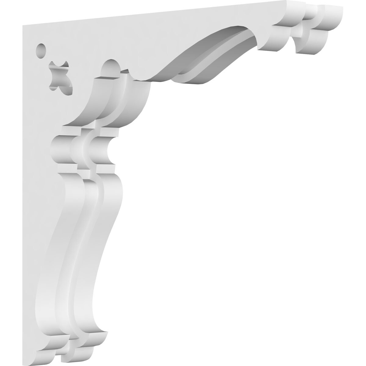 Ekena Millwork CORP01X08X08HE 1.875-in x 8-in x 8-in Heath Unfinished White PVC Paintable Corbel