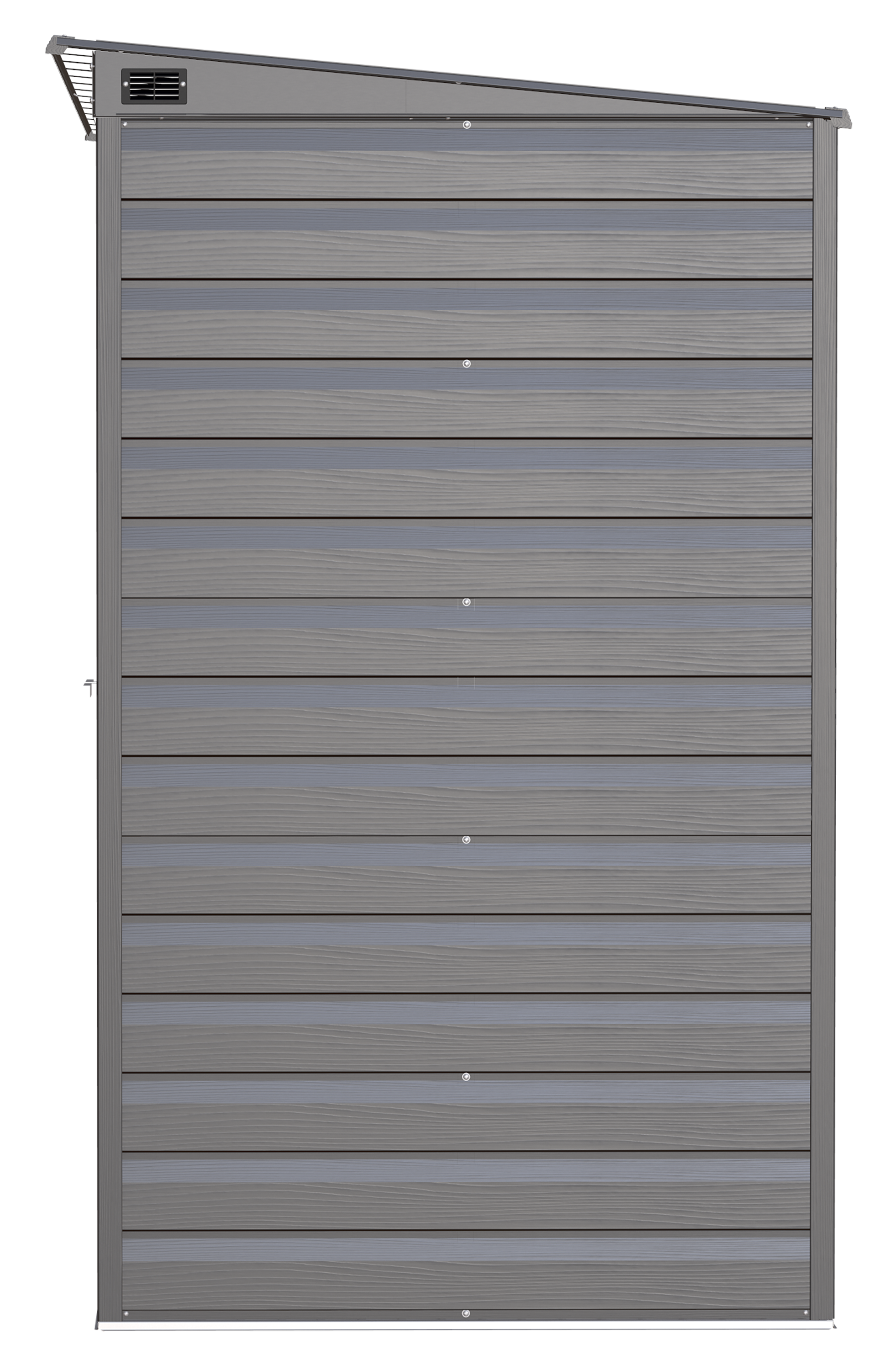 Charcoal 10x4 Galvanized Steel Storage Shed with Pent Roof