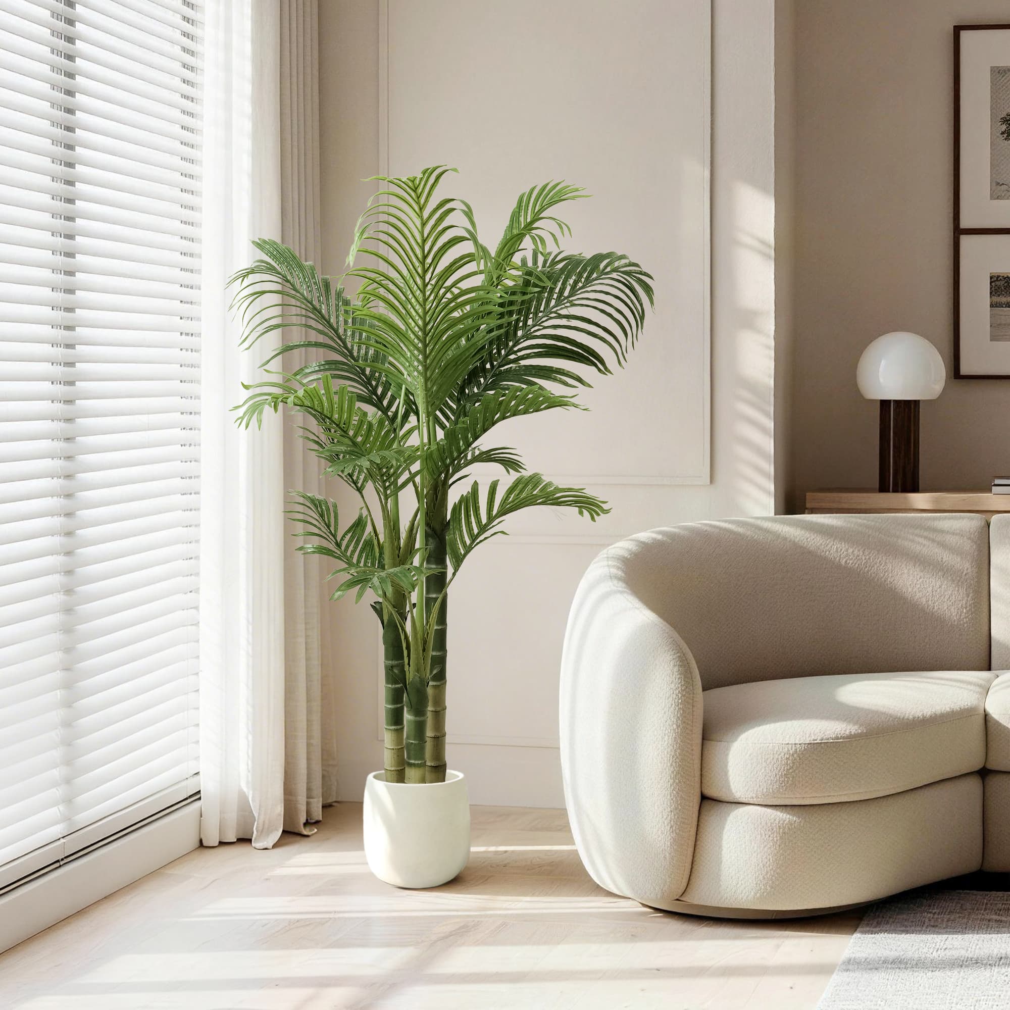 Vitalismo 51-in Green Indoor/Outdoor Floor Areca Palm Artificial Tree ...