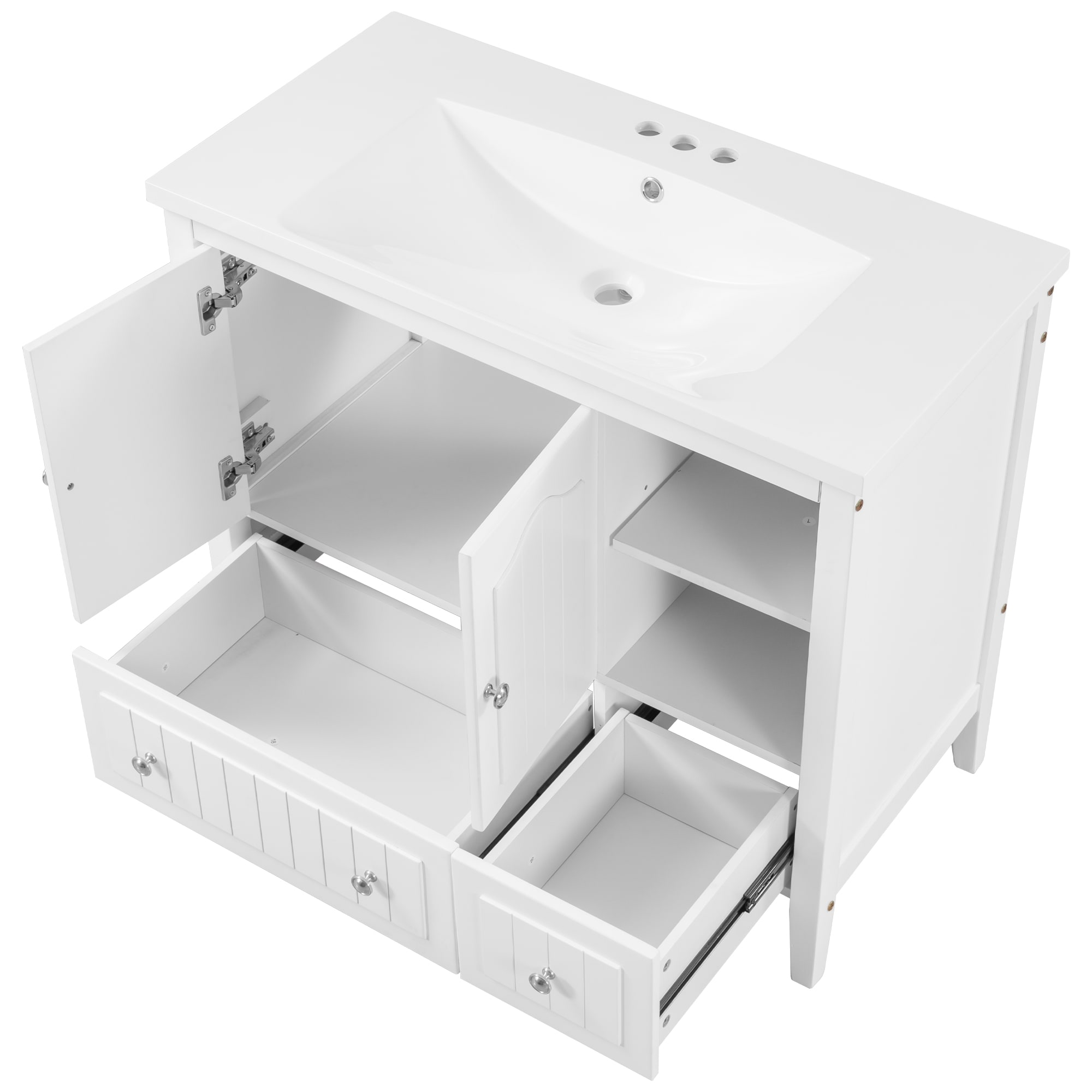 WELLFOR AY725-36WH Bath-Vanity-Combo - View #7