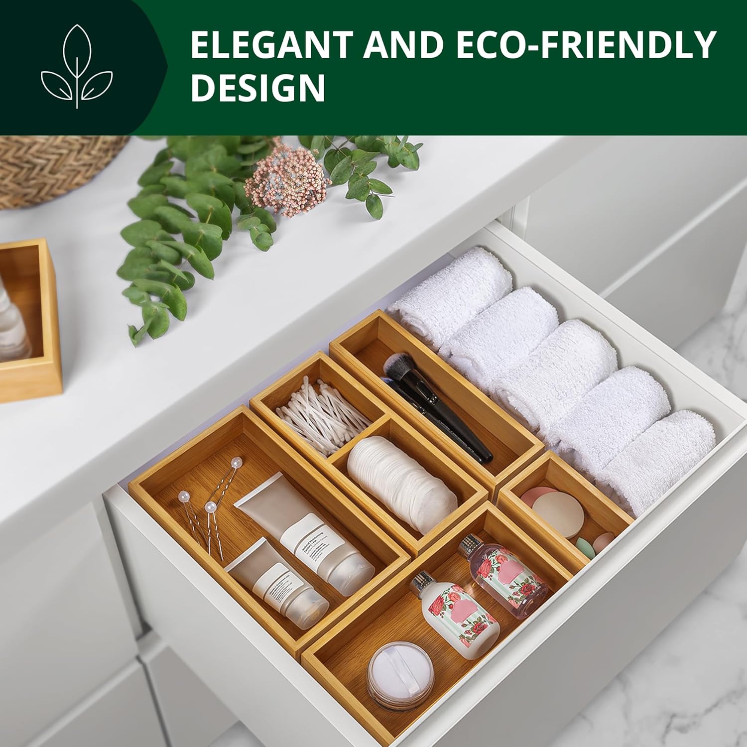 Royal Craft Bamboo 5-Piece Storage Box Set