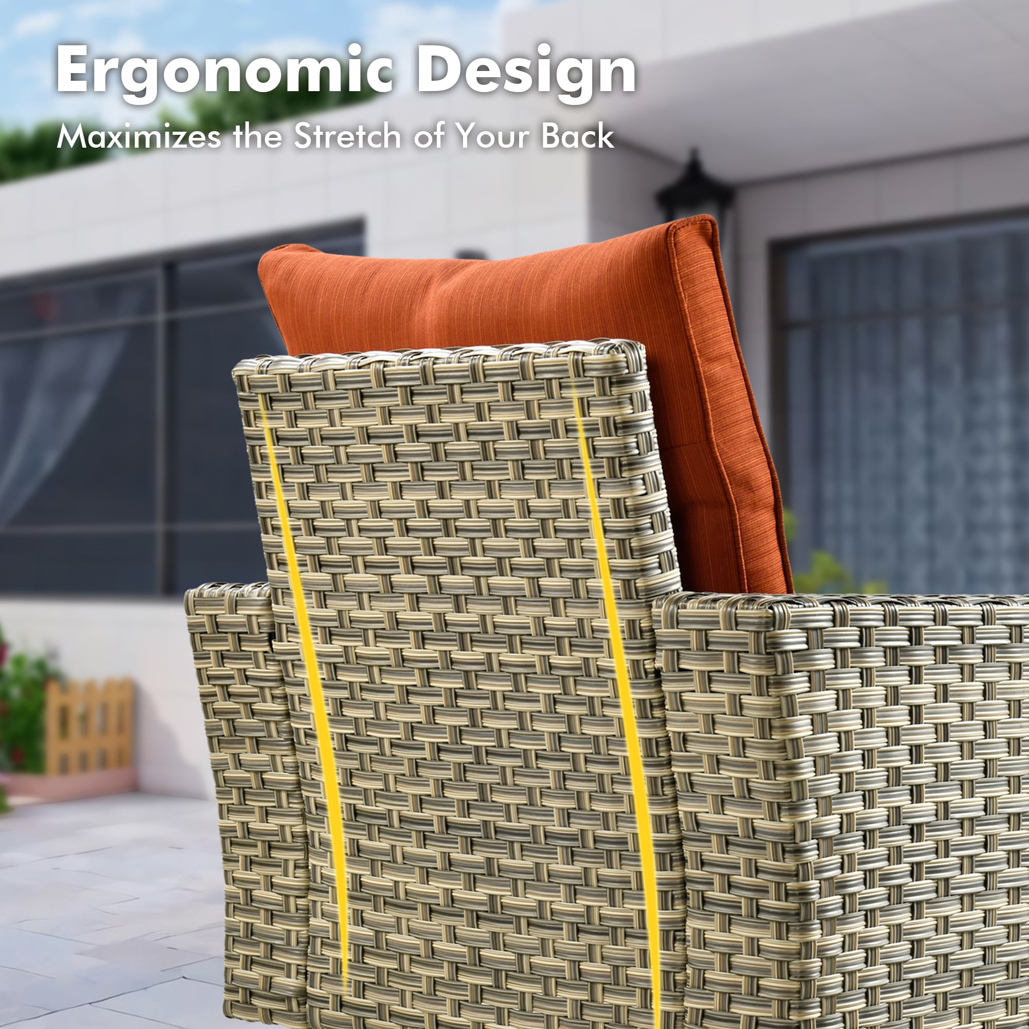 Ovios TS808Y Patio-Conversation-Sets - View #2