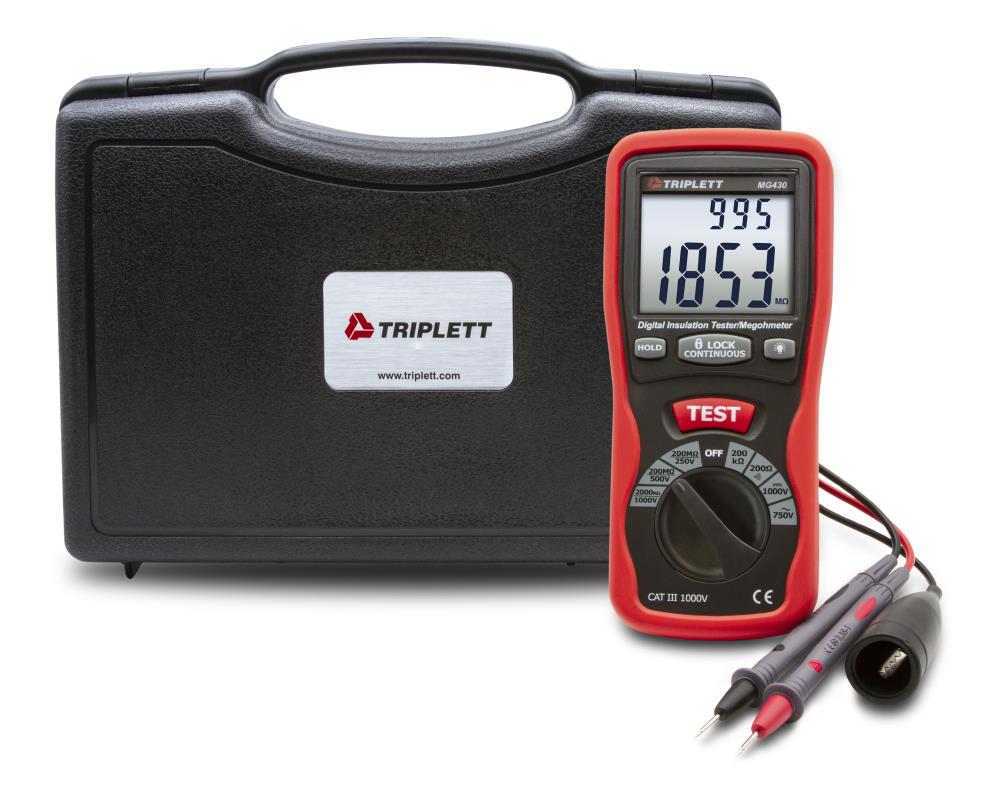 TRIPLETT Digital Insulation Tester with Certificate of Traceability to ...