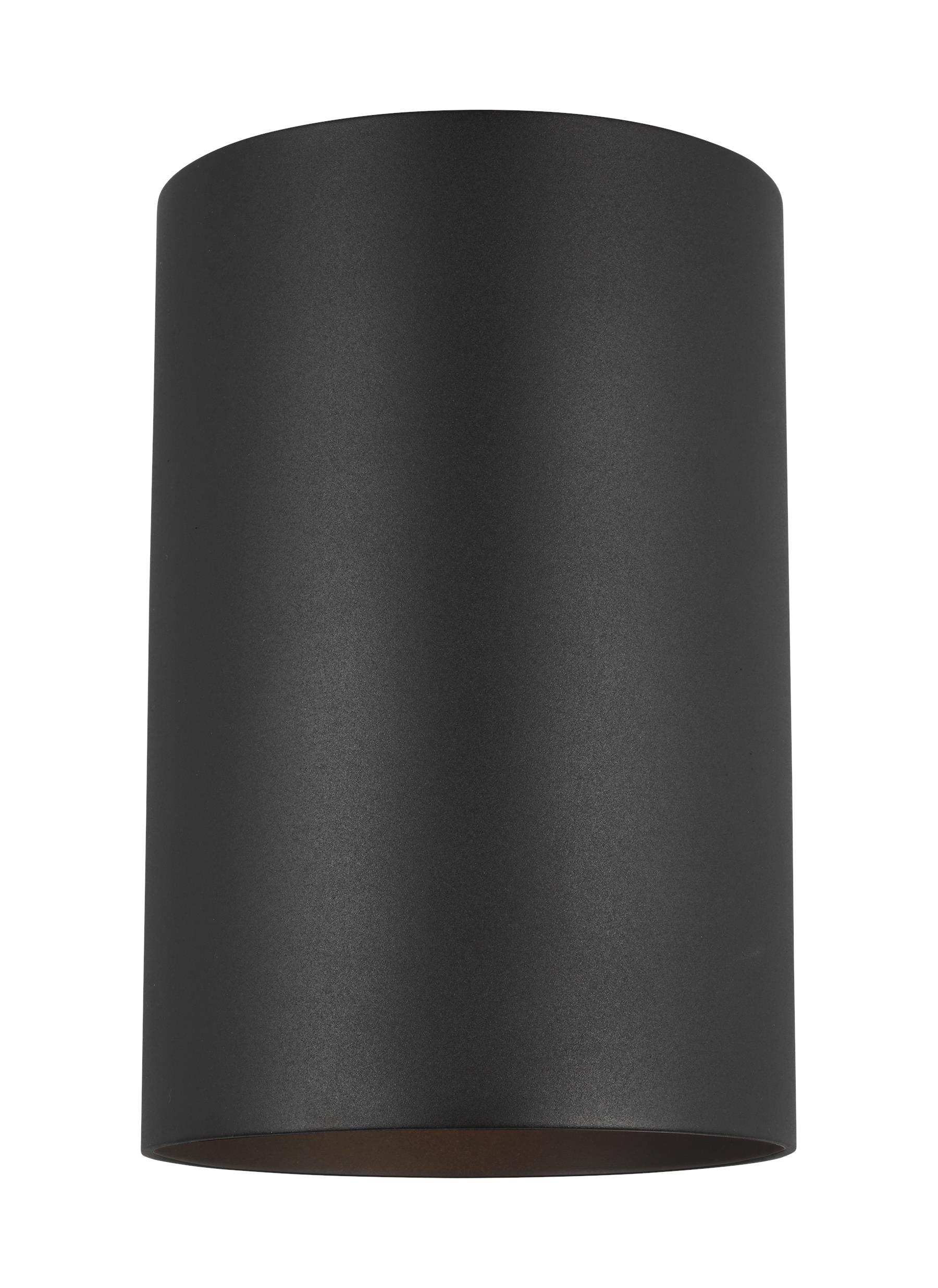 Generation Lighting 8313901-12 Outdoor Cylinders 1 -Light 9-in H Black Hardwired Dark Sky Outdoor Wall Light