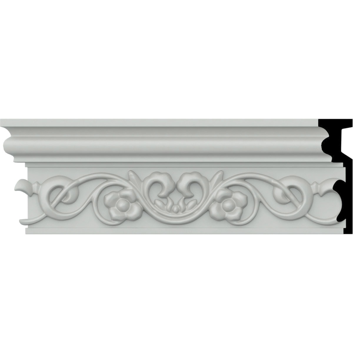 Ekena Millwork CHA04X01FA-CASE-12 Fairmont 1-1/8-in x 3-3/4-in x 7-ft 10-1/2-in Primed Polyurethane Chair Rail Moulding 12 -Pack