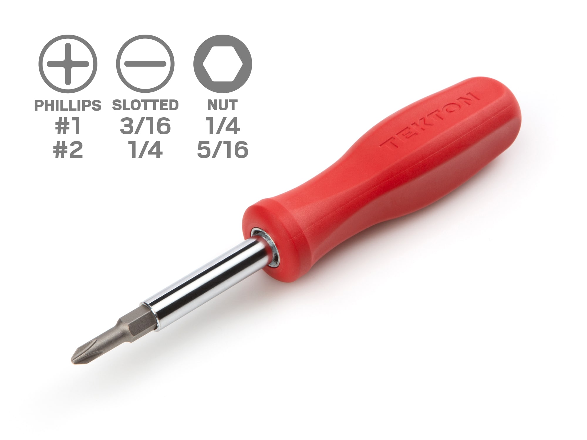 TEKTON DMS18010 3-1/4-in Multi-Bit Screwdriver