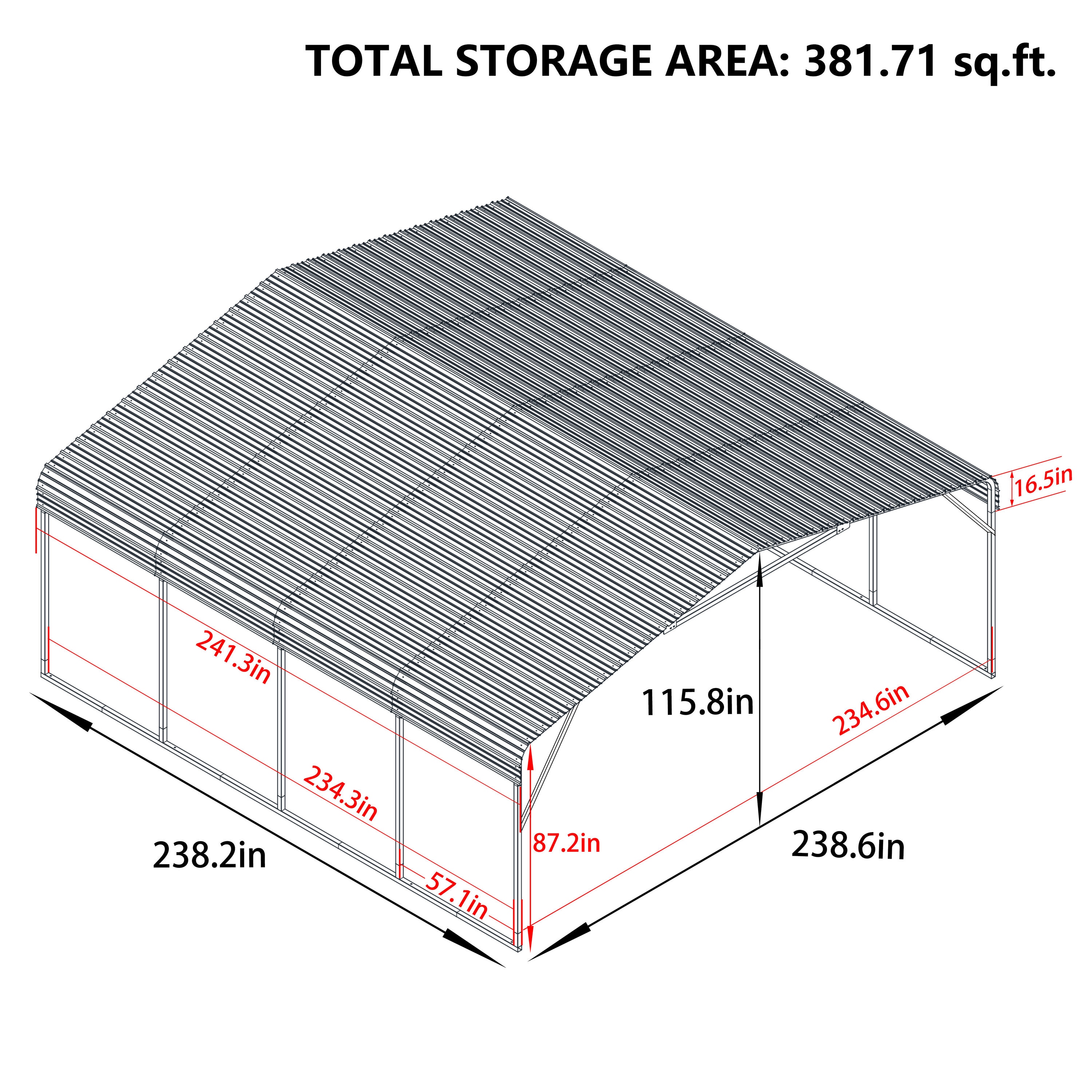 VEIKOUS PG0216-03CW-D Carport-Covers - View #3