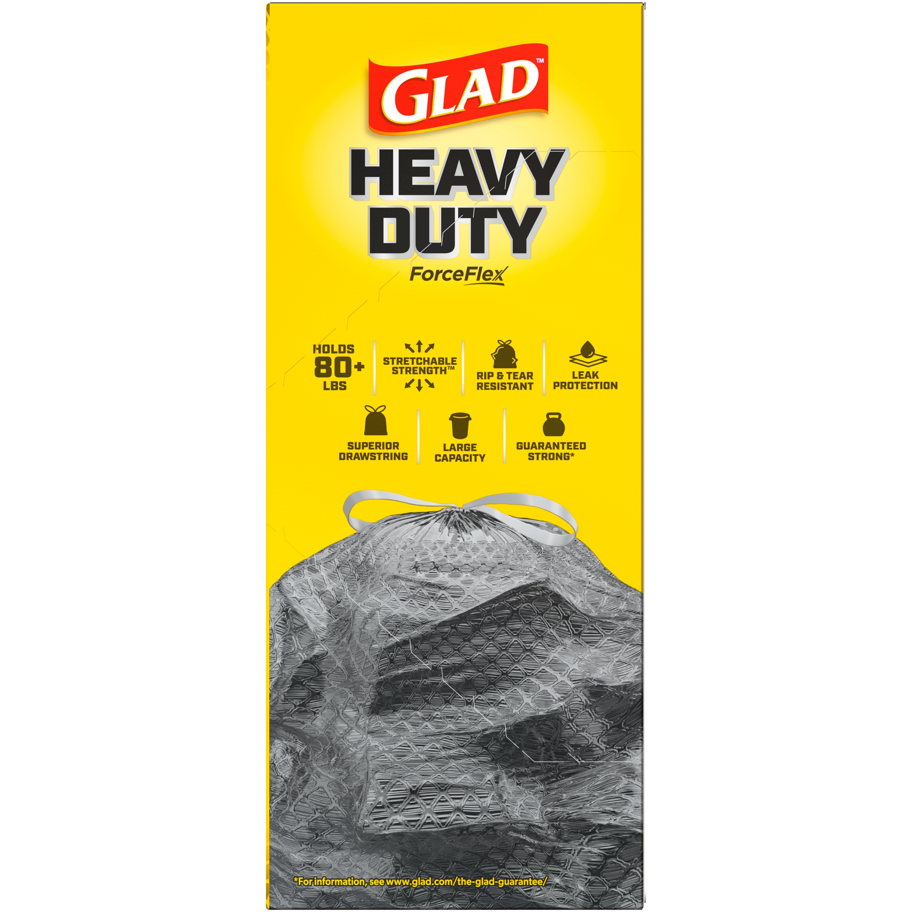 Glad 33-Gallon Unscented Black Indoor/Outdoor Plastic Can