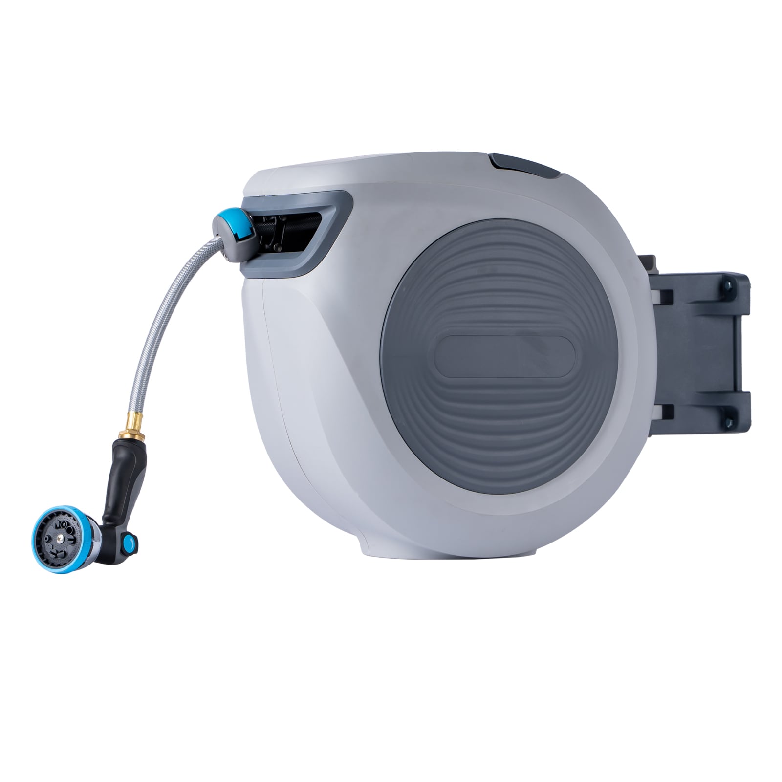 Style Selections Plastic 100-ft Wall-Mount Hose Reel in Gray | HL-FW30