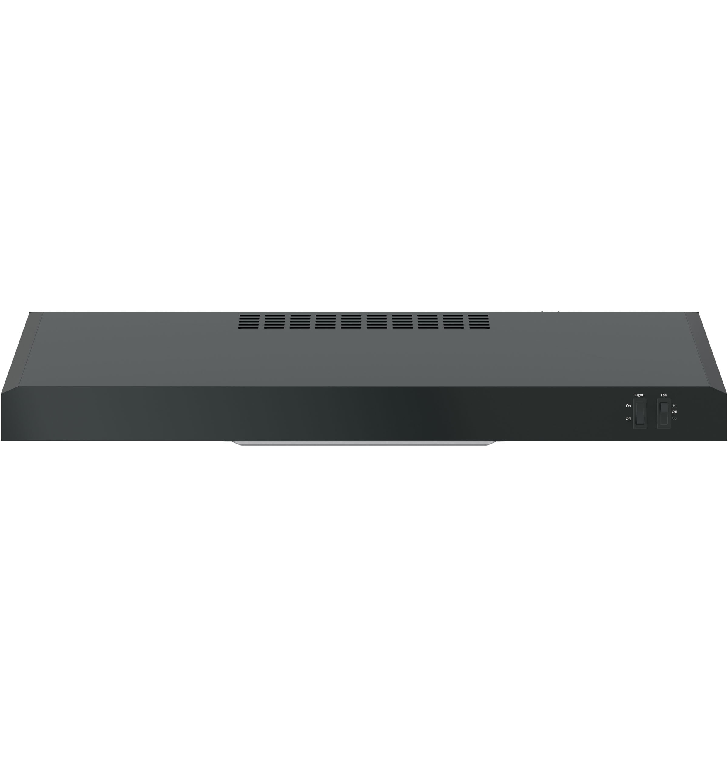 GE JVX3300DJBB 30 inch Convertible 200-CFM Black Under Cabinet Range Hood with Charcoal Filter