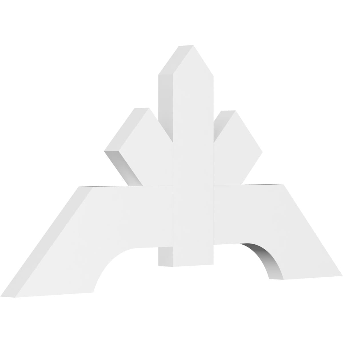 Ekena Millwork GBP048X24X0206VAN00 Vanguard White PVC Gable bracket