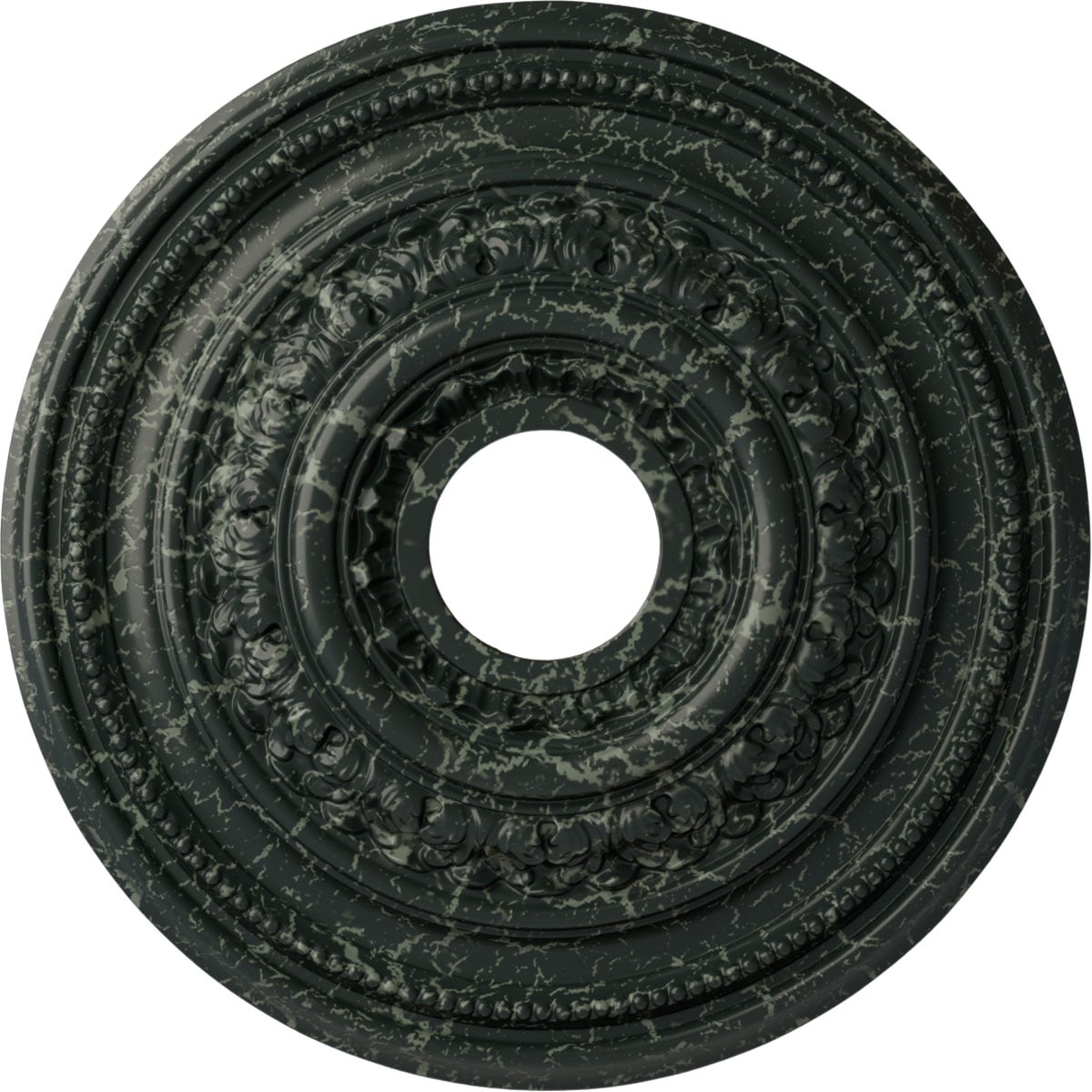 Ekena Millwork CM17OLPTC Orleans 17.625-in W x 17.625-in L Painted Turtle Crackle Polyurethane Whole Ceiling Medallion