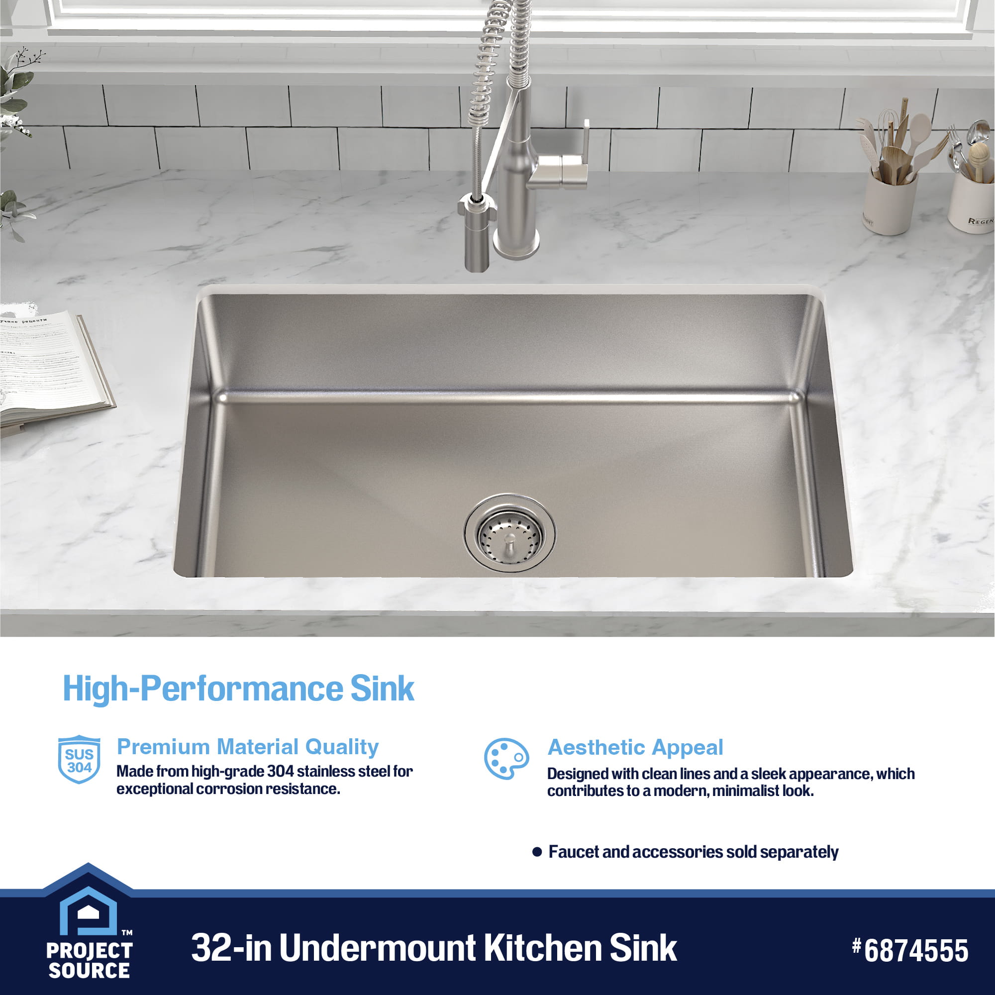 Project Source VUR3219LA19 Kitchen-Sinks - View #6