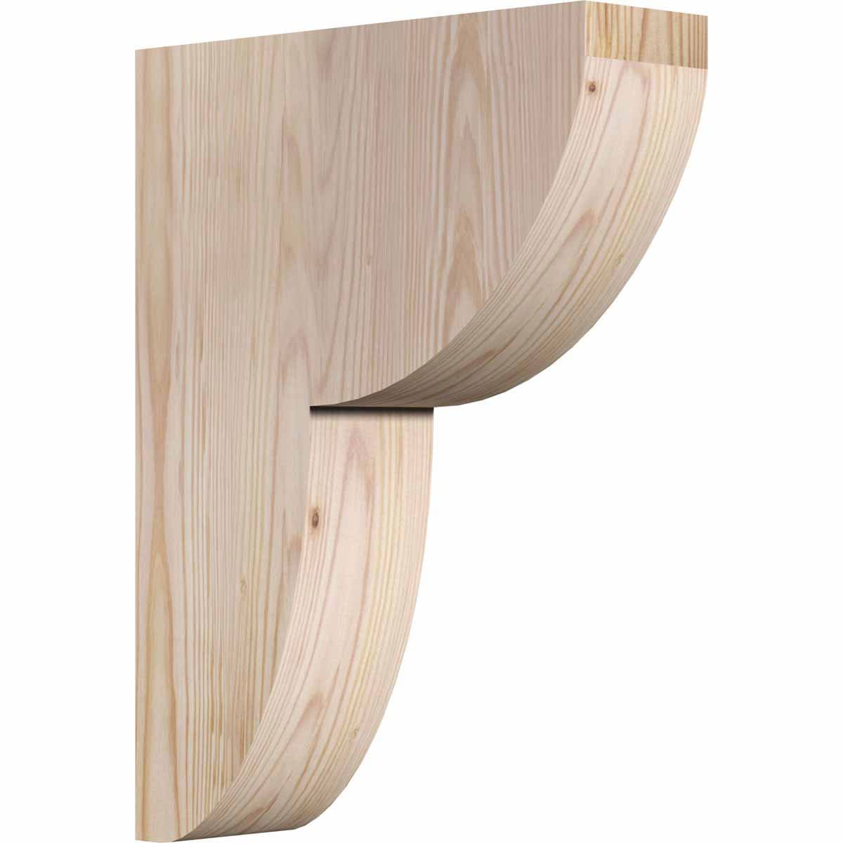 Ekena Millwork COR04X12X16CRE00SDF 3.5-in x 12-in x 16-in Crestline Unfinished Douglas fir Wood Paintable/Stainable Corbel