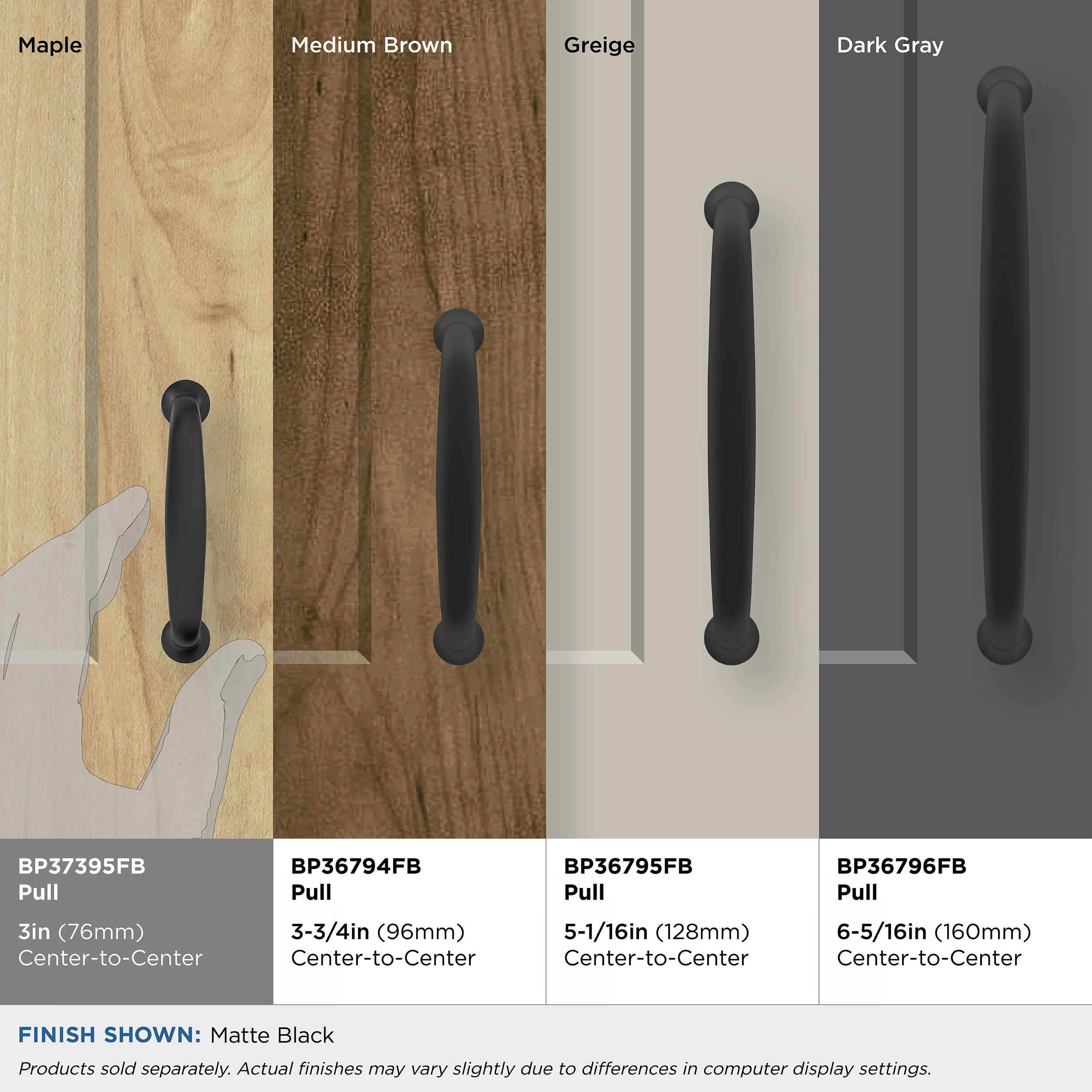 Amerock BP37395FB Cabinet-Pulls - View #3