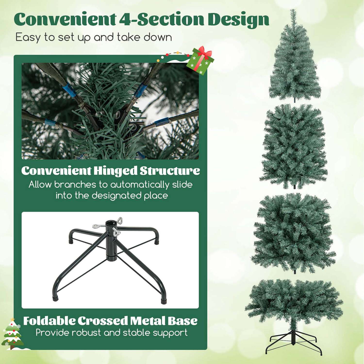 Costway HCST04374 Artificial-Christmas-Trees - View #8