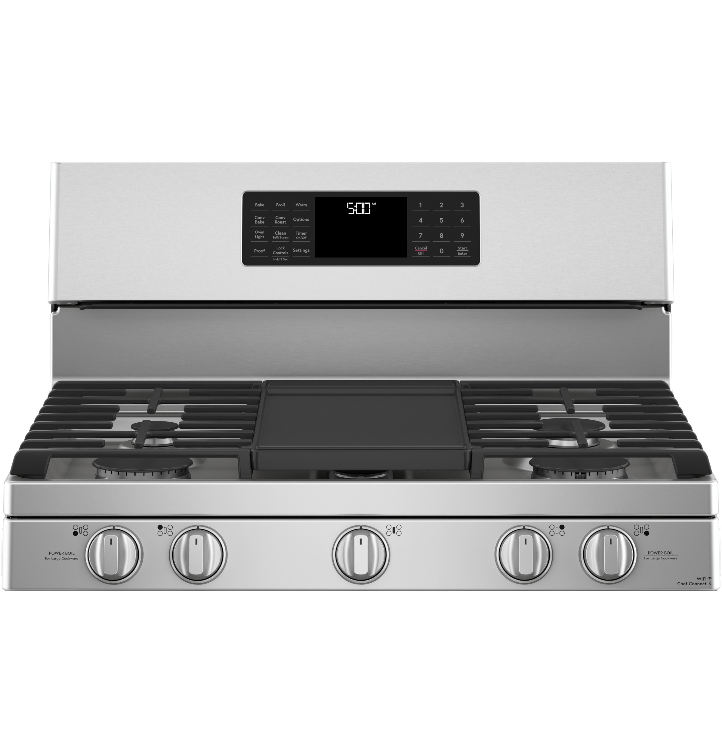 Cafe 30-in 5 Burners 5.6-cu ft Self & Steam Cleaning Air Fry ...