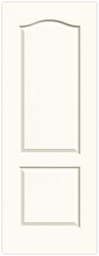 Camden 28-in x 80-in White 2-panel Arch Top Textured Hollow Core Prefinished Molded Composite Slab Door | - JELD-WEN LOWOLJW136800513