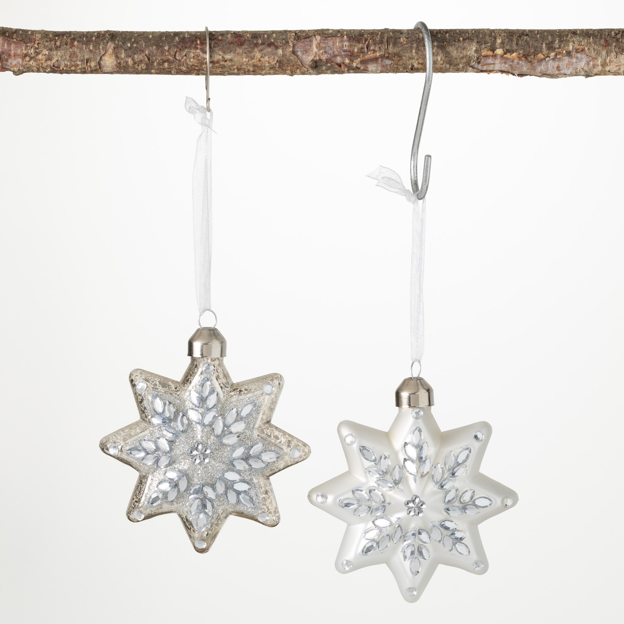 Sullivans 2-Pack Silver Snowflake Standard Indoor Ornament Set in the ...