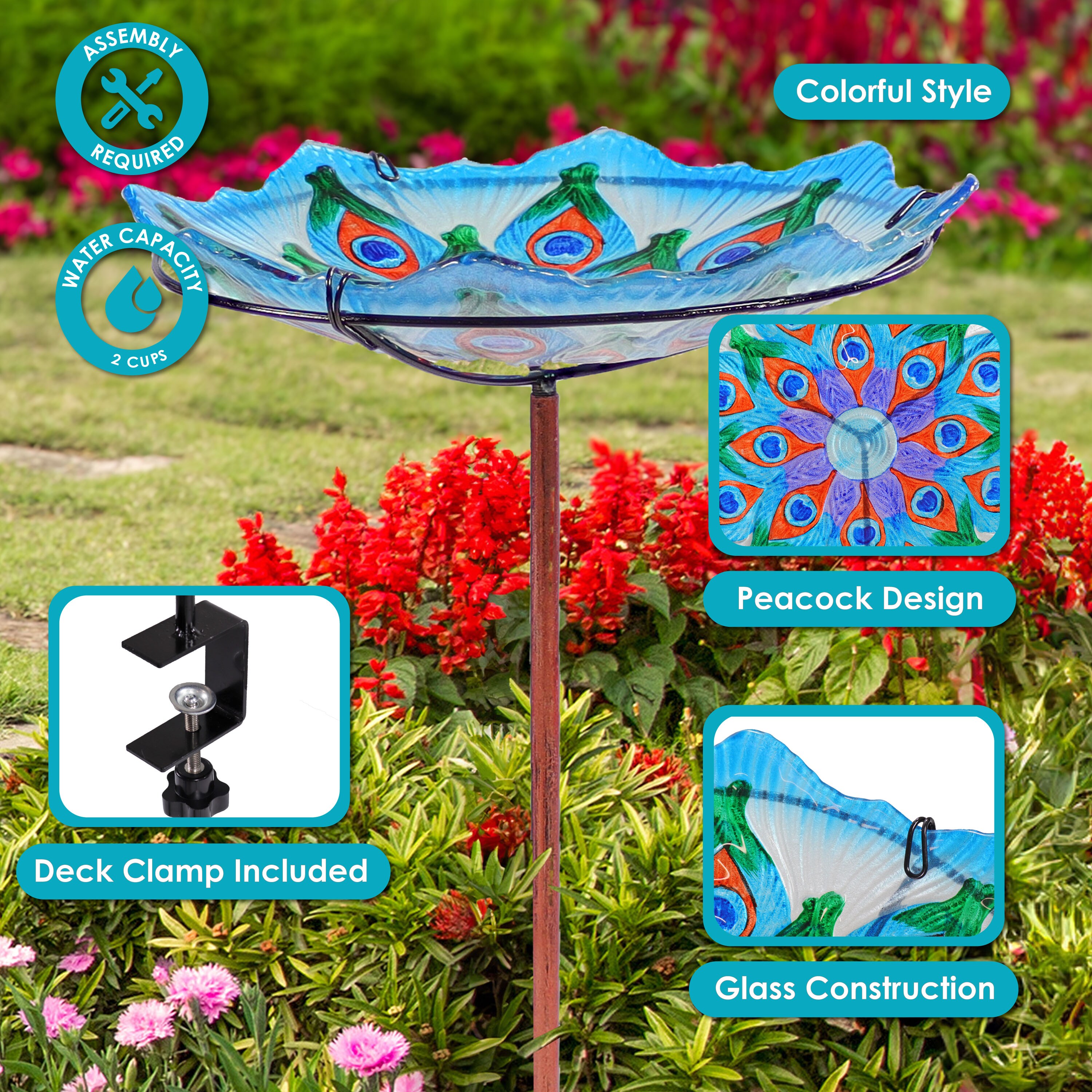 Sunnydaze Decor HB-134 birdbaths - View #4