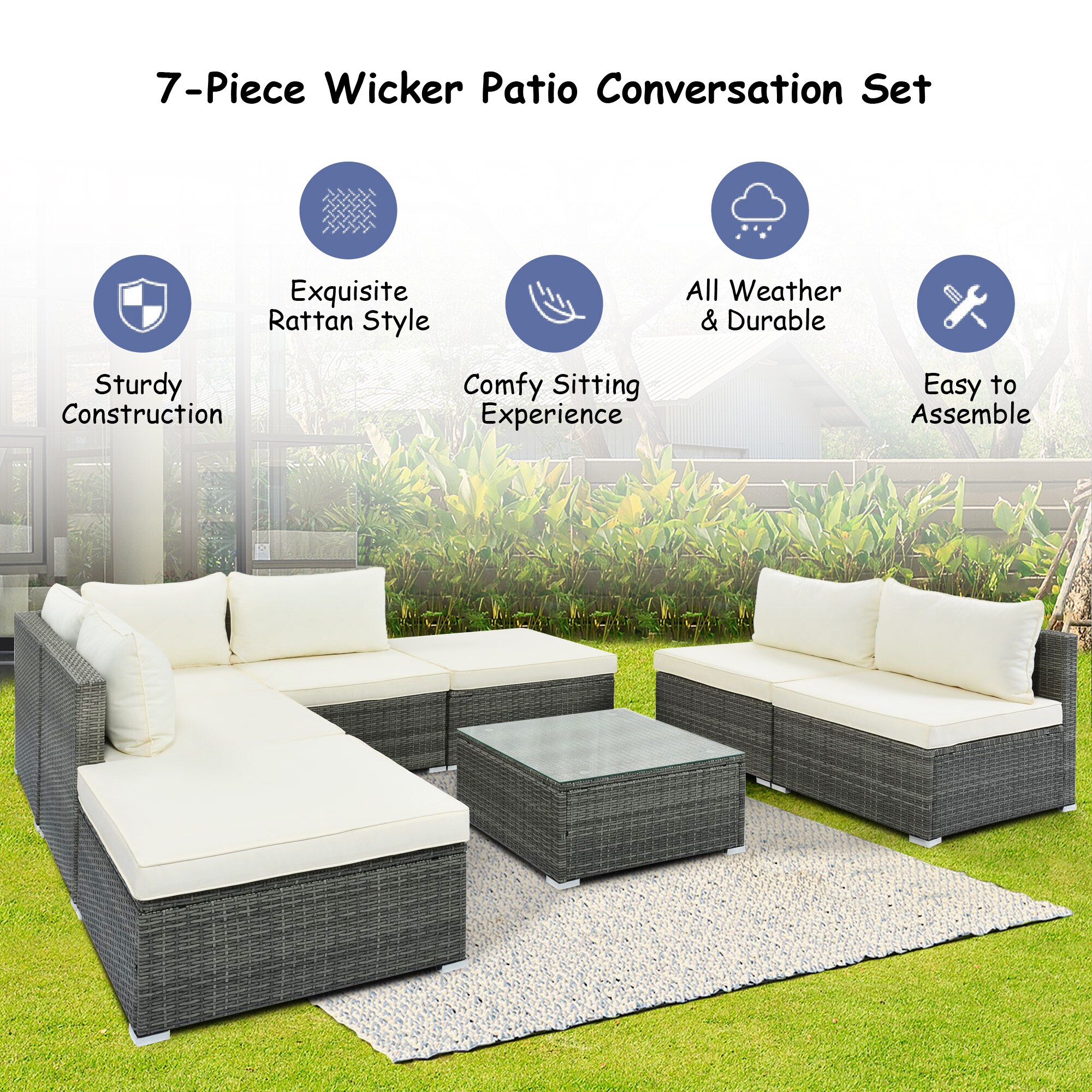Forclover MONMTM01 Patio-Conversation-Sets - View #6