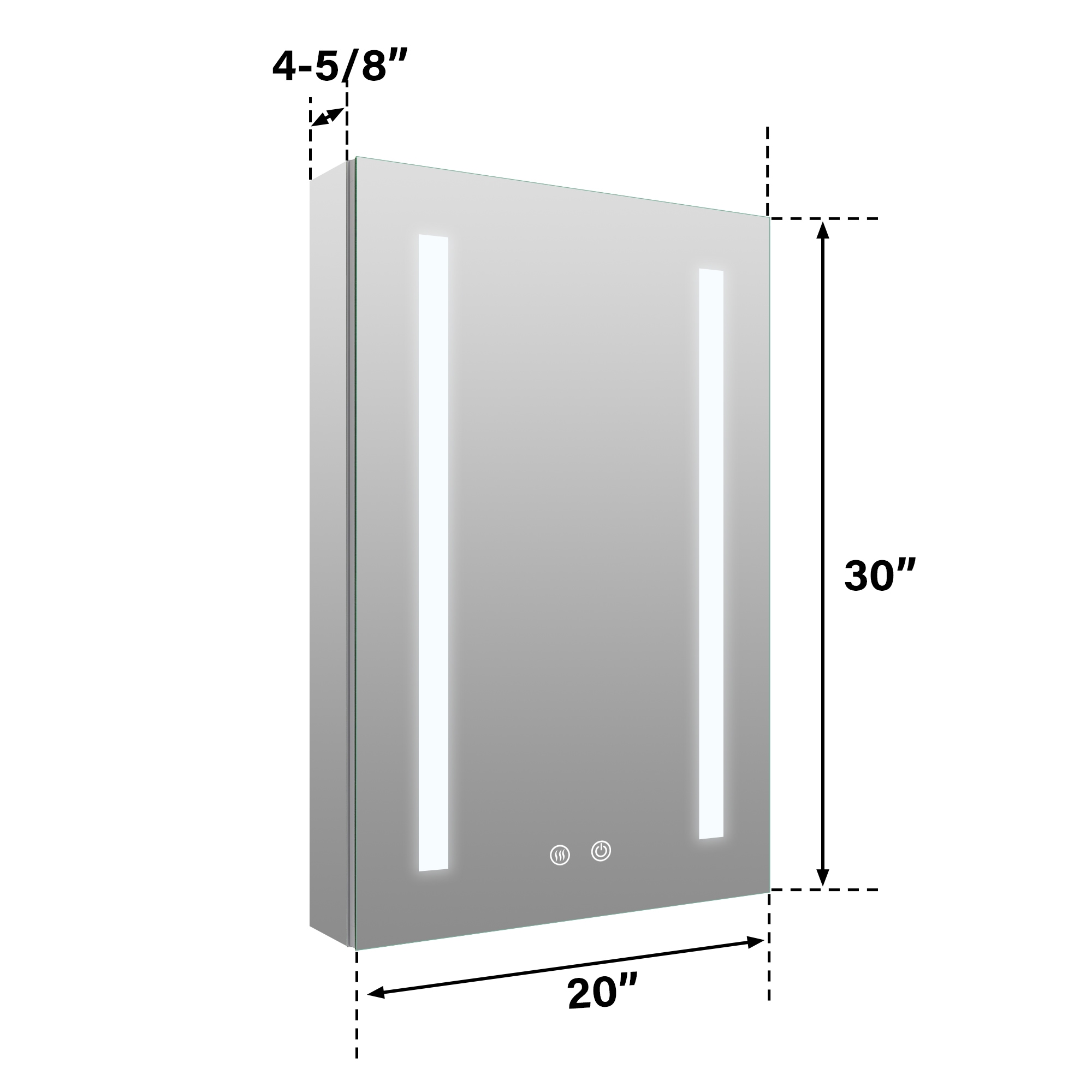 WELLFOR W4MCL2030L Bathroom-Medicine-Cabinets - View #16